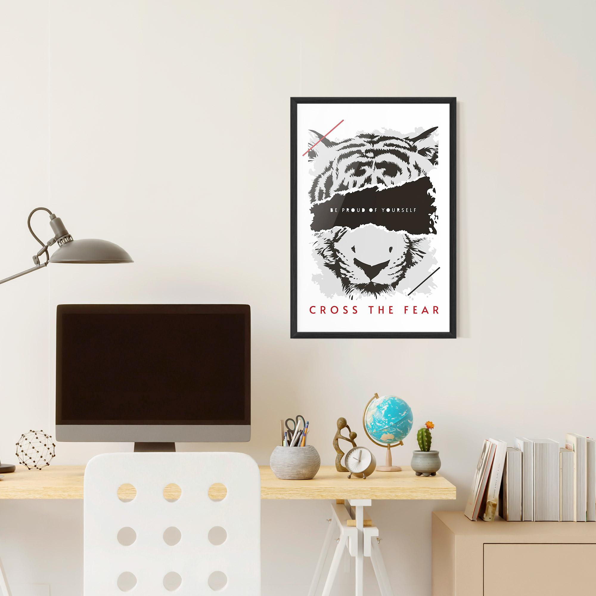 Gerahmte Poster Cross The Fear mockup 6