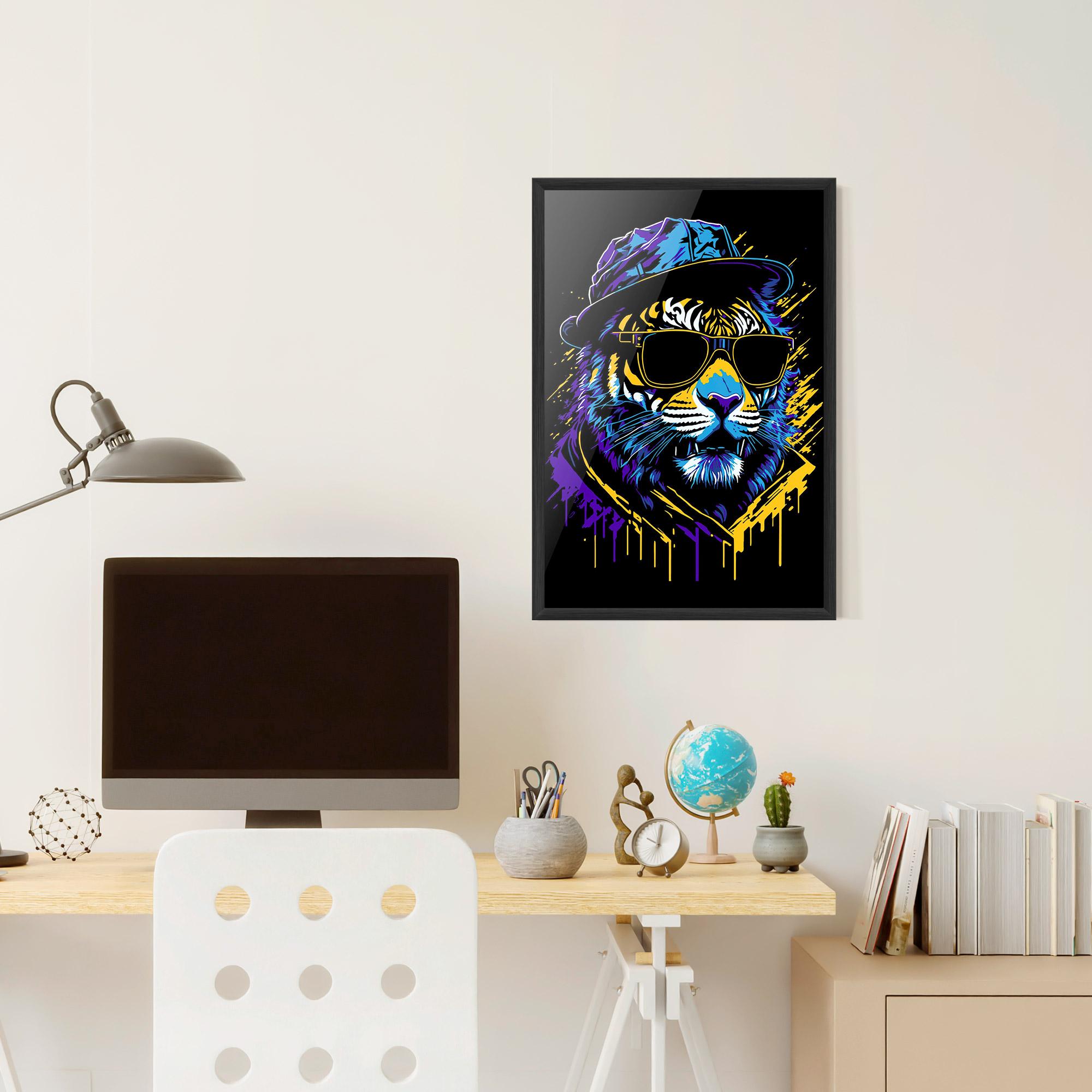 Gerahmte Poster Glasses Tiger mockup 6