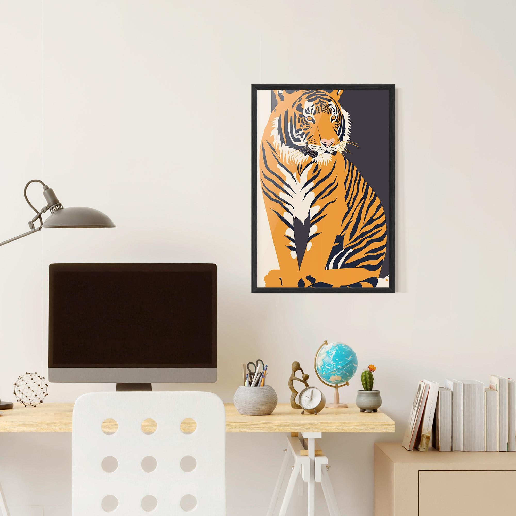 Gerahmte Poster Orange Tiger mockup 6