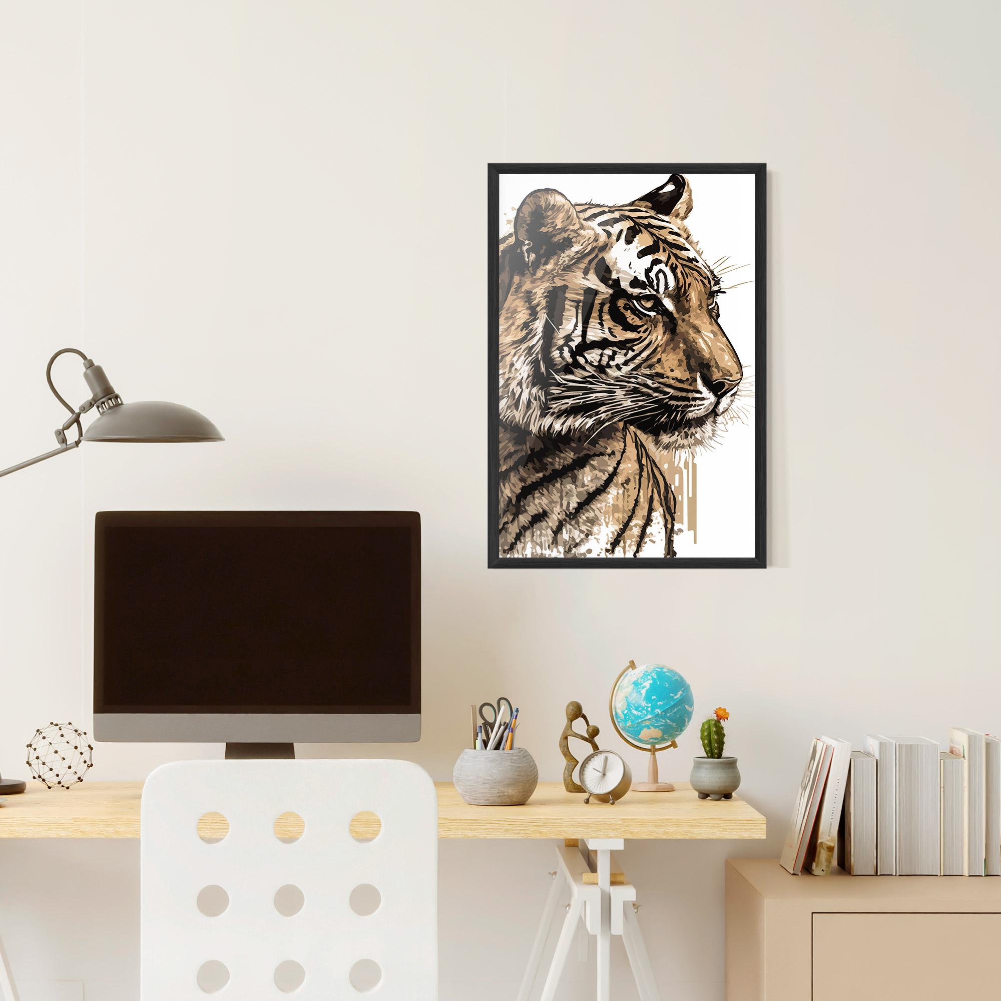 Gerahmte Poster Pretty Tiger Art mockup 6