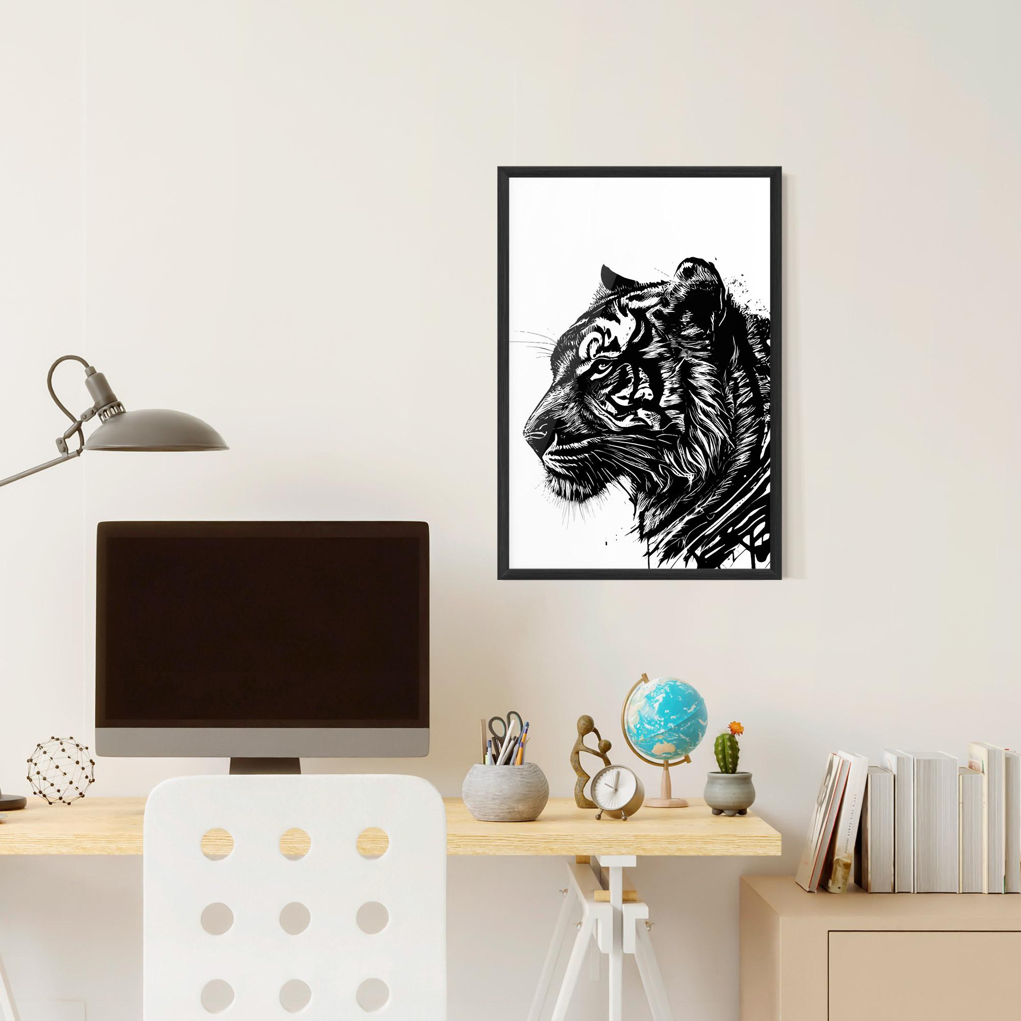 Gerahmte Poster Tiger Profile mockup 6
