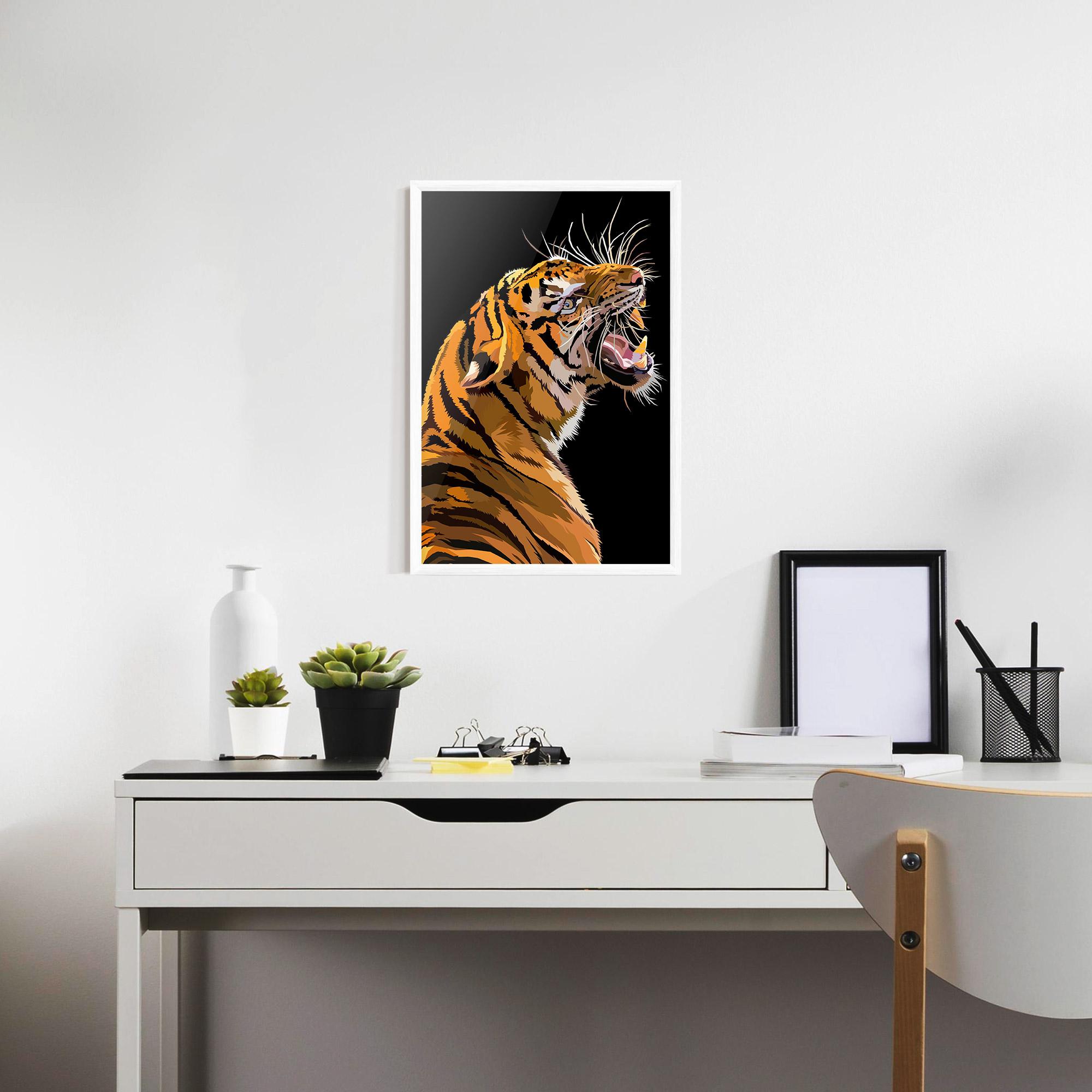 Gerahmte Poster Angry Tiger mockup 7
