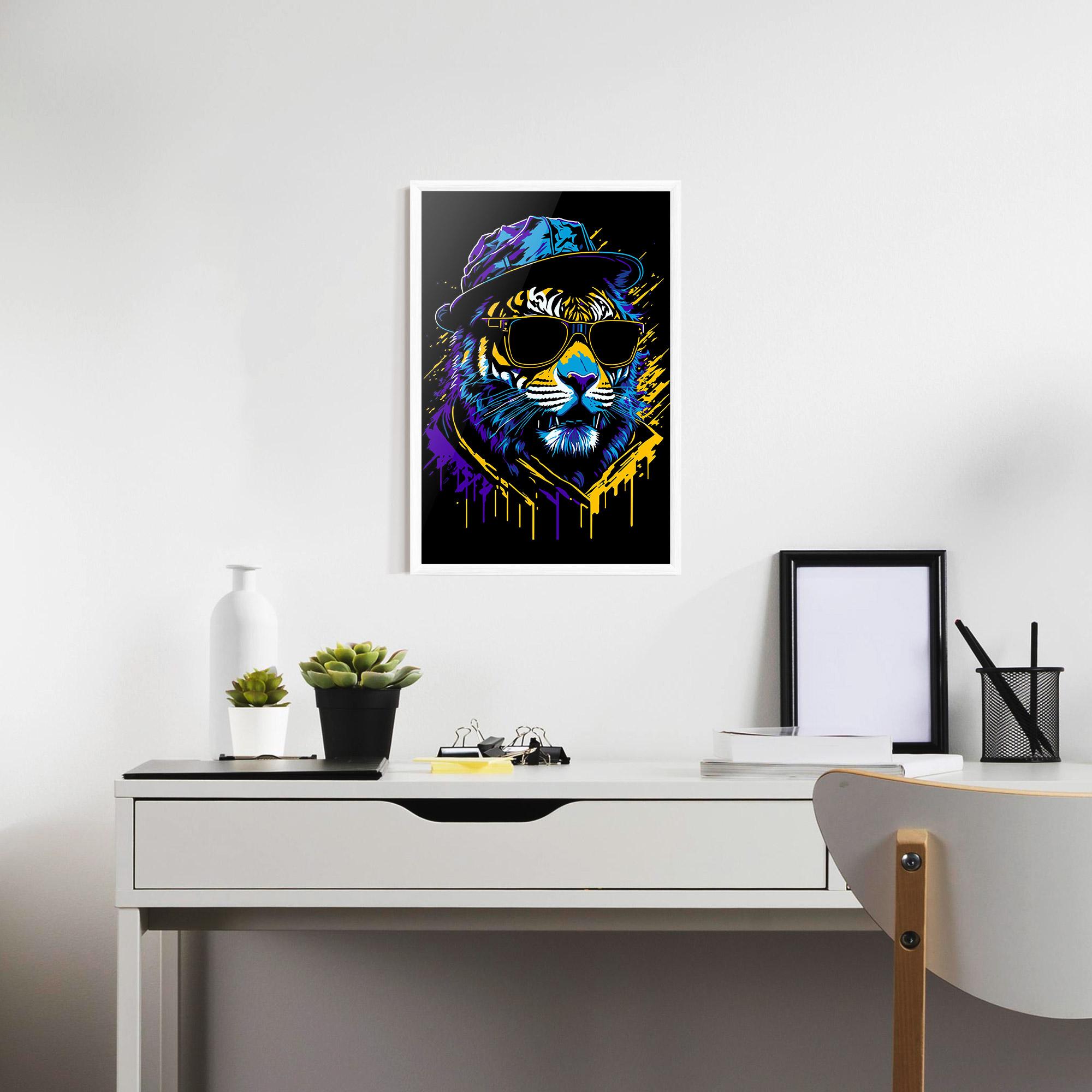 Gerahmte Poster Glasses Tiger mockup 7