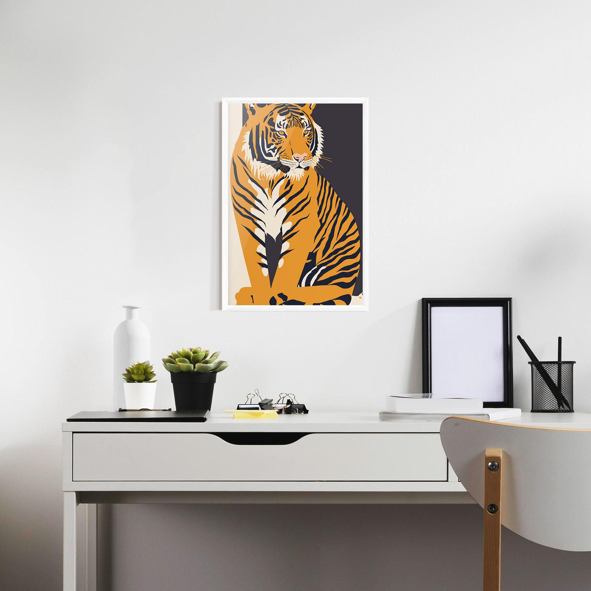 Gerahmte Poster Orange Tiger mockup 7