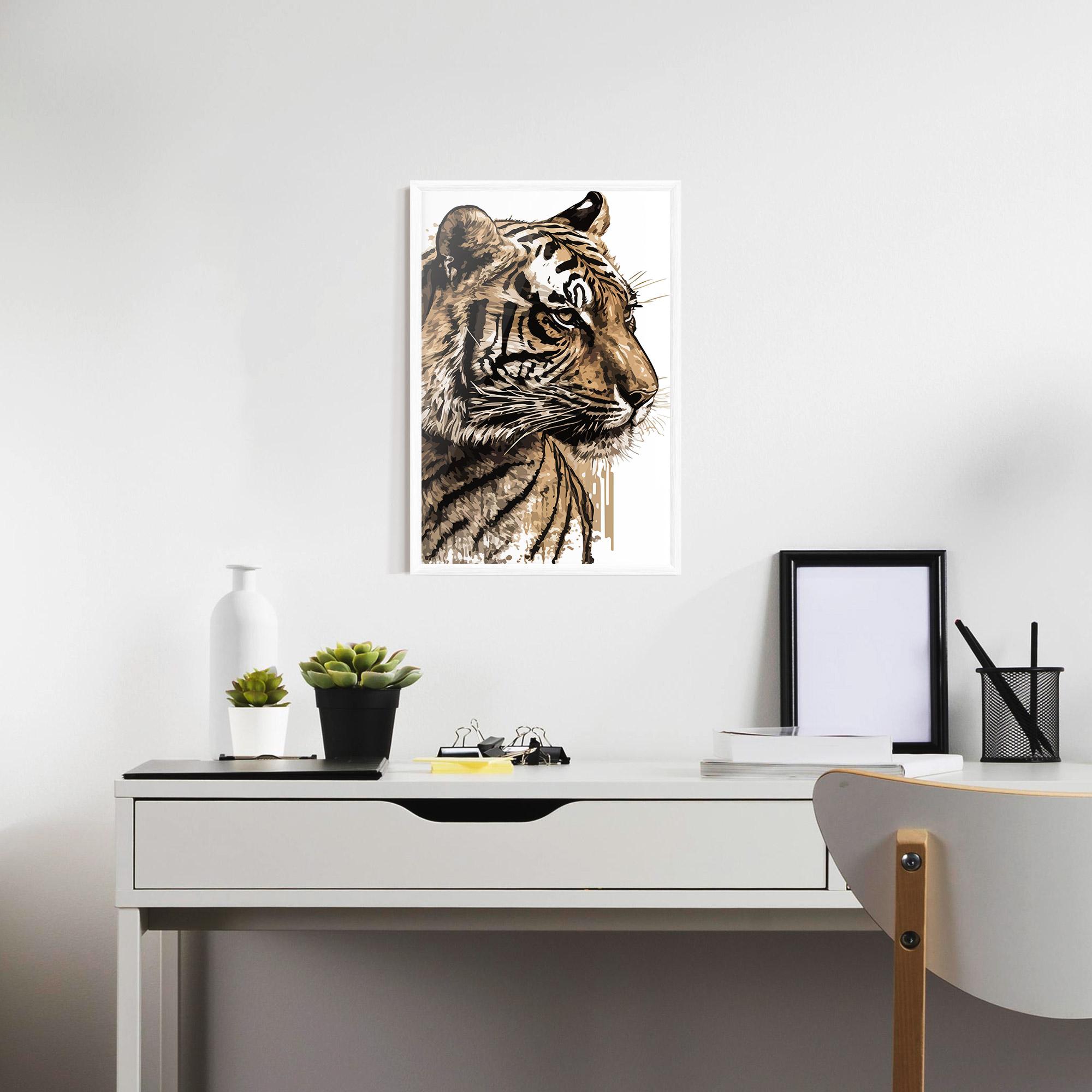 Gerahmte Poster Pretty Tiger Art mockup 7