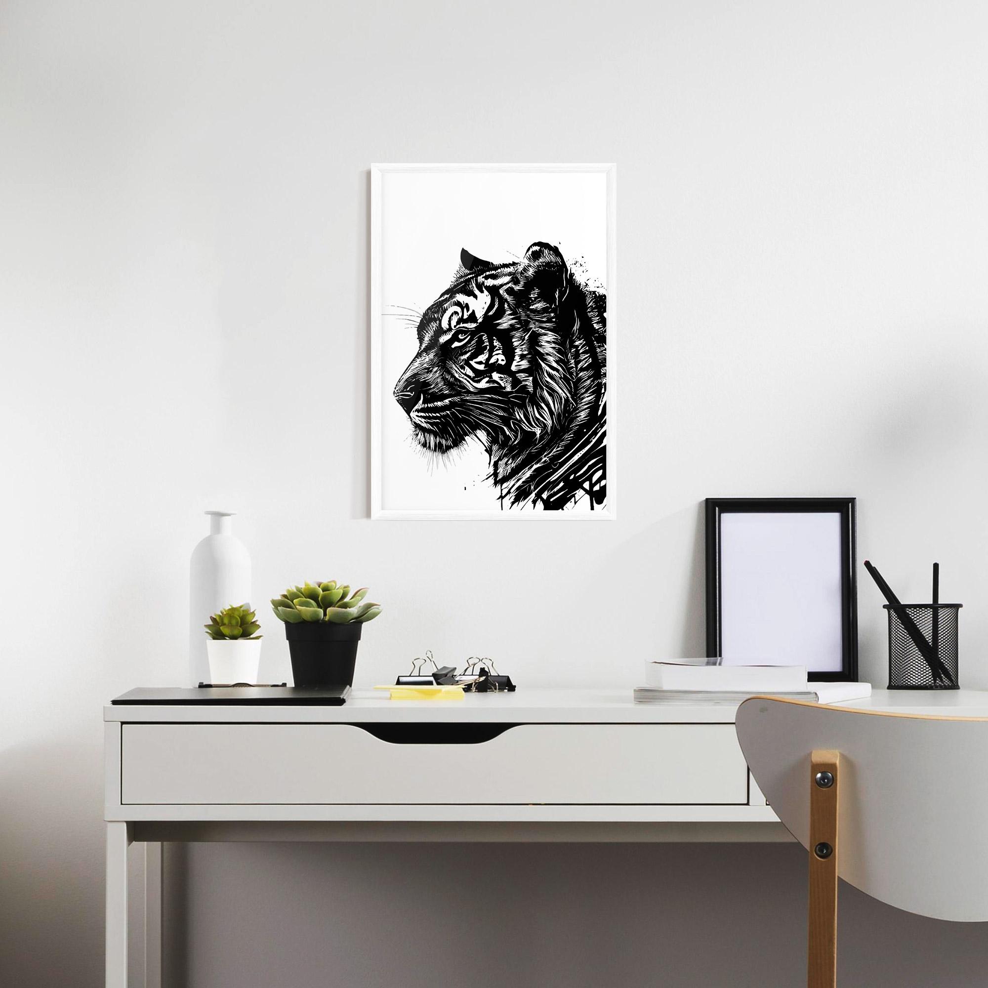 Gerahmte Poster Tiger Profile mockup 7