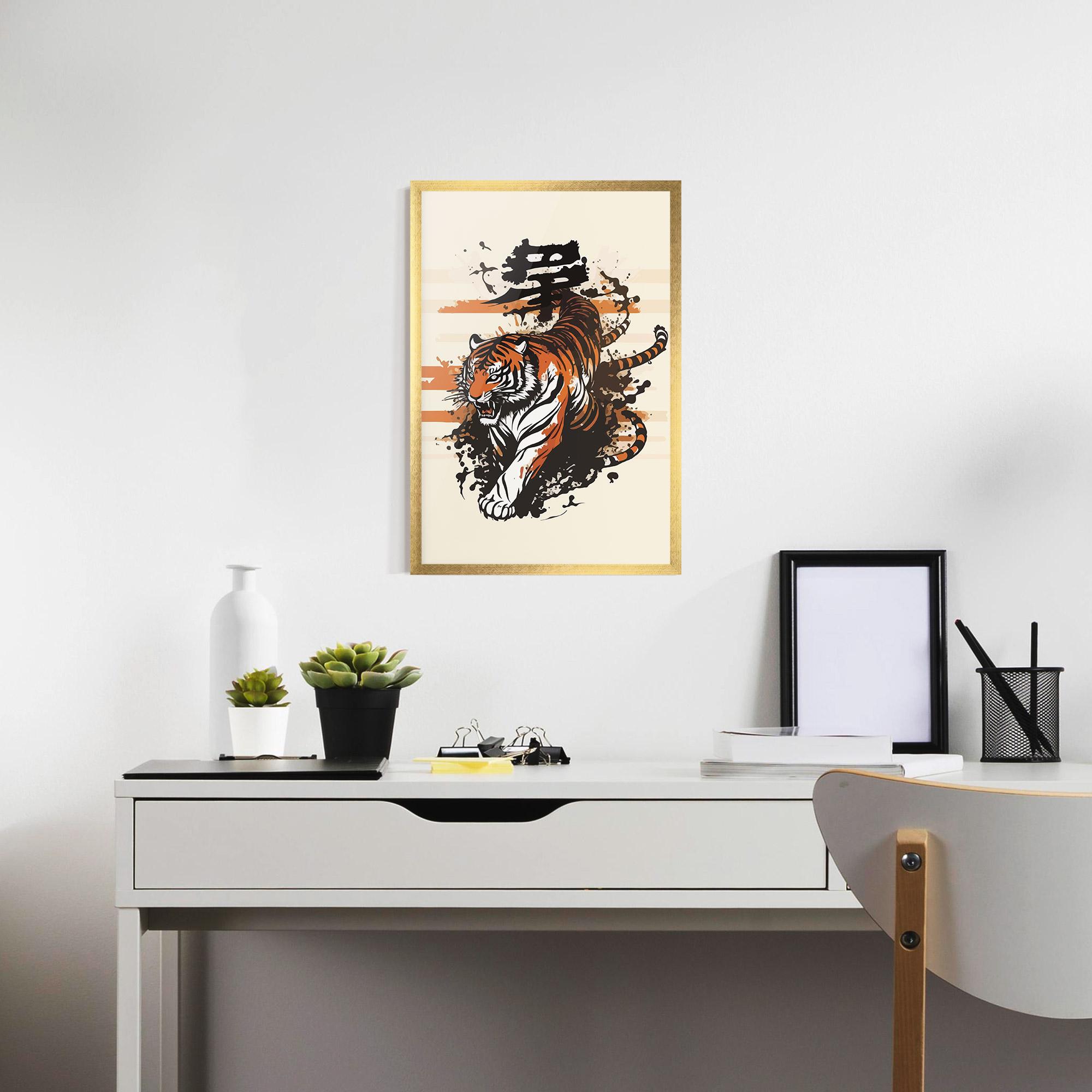 Gerahmte Poster Asiatic Tiger mockup 7