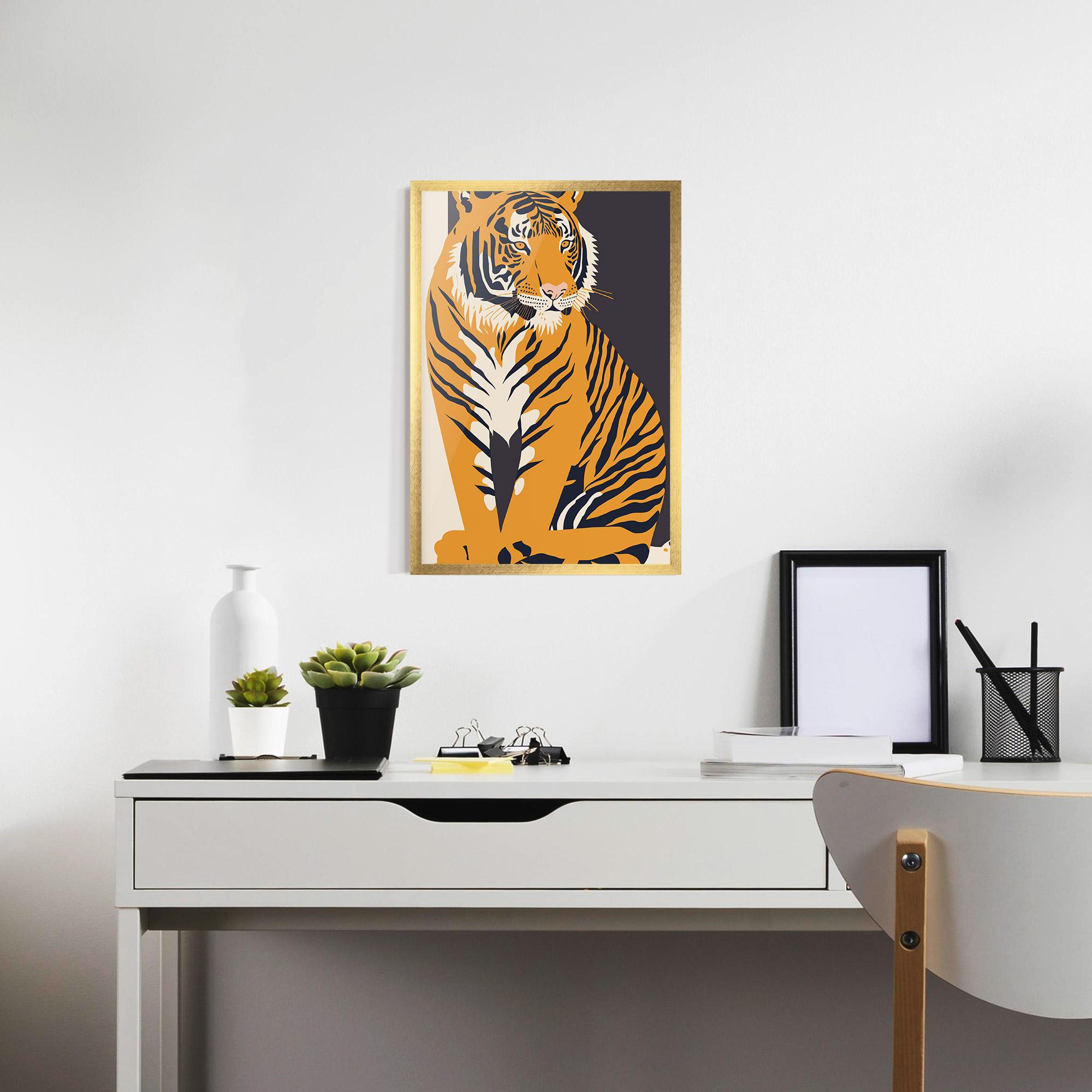 Gerahmte Poster Orange Tiger mockup 7