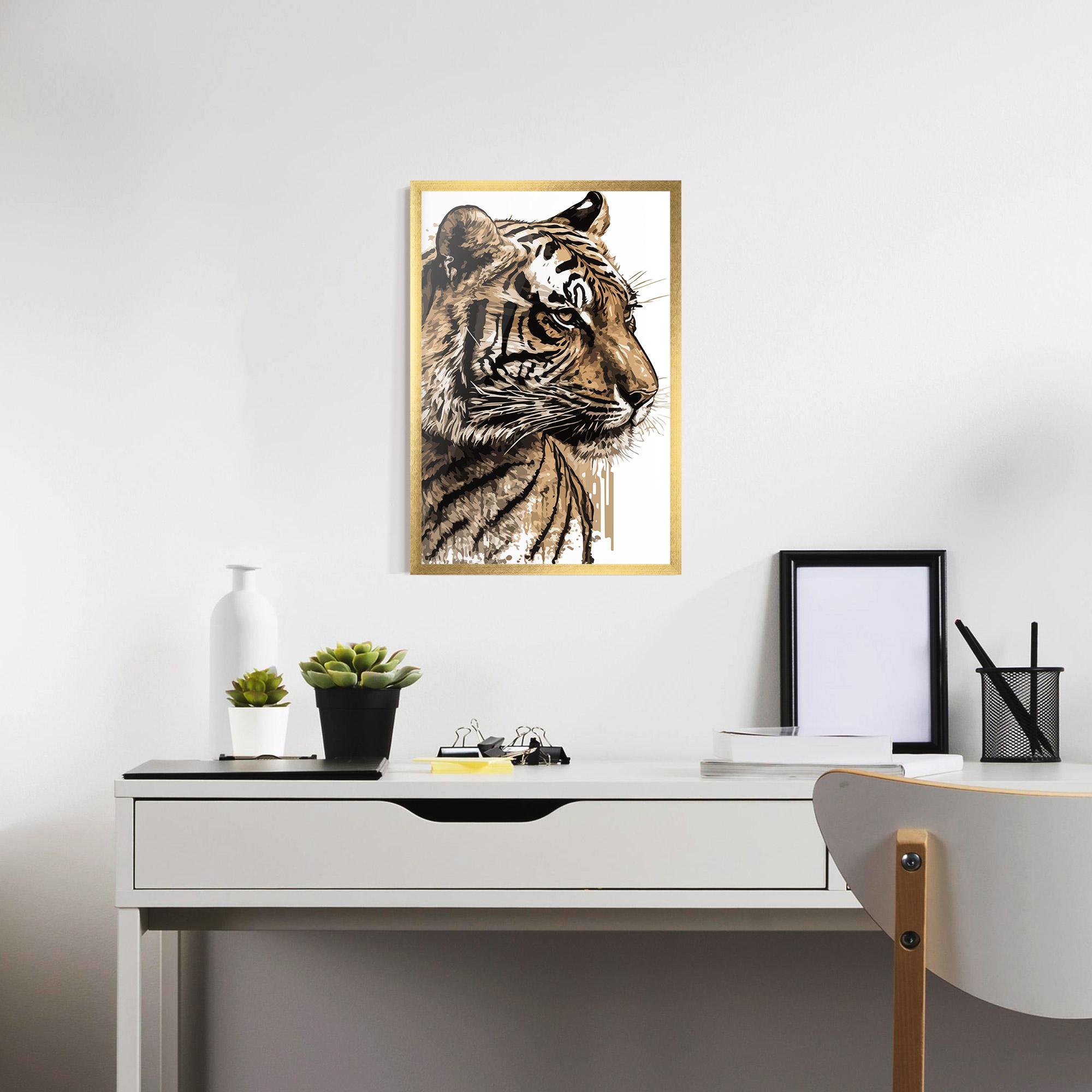 Gerahmte Poster Pretty Tiger Art mockup 7