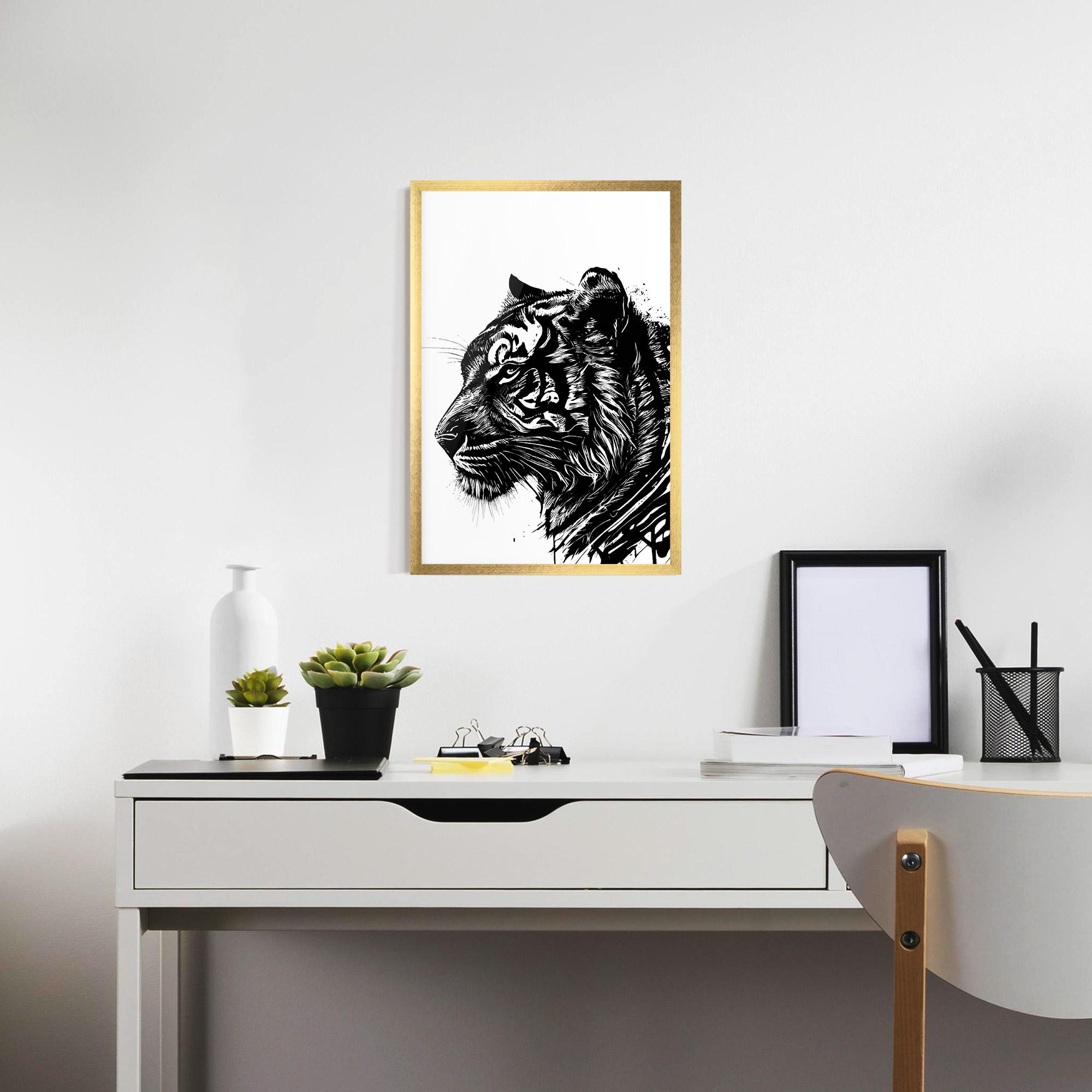 Gerahmte Poster Tiger Profile mockup 7