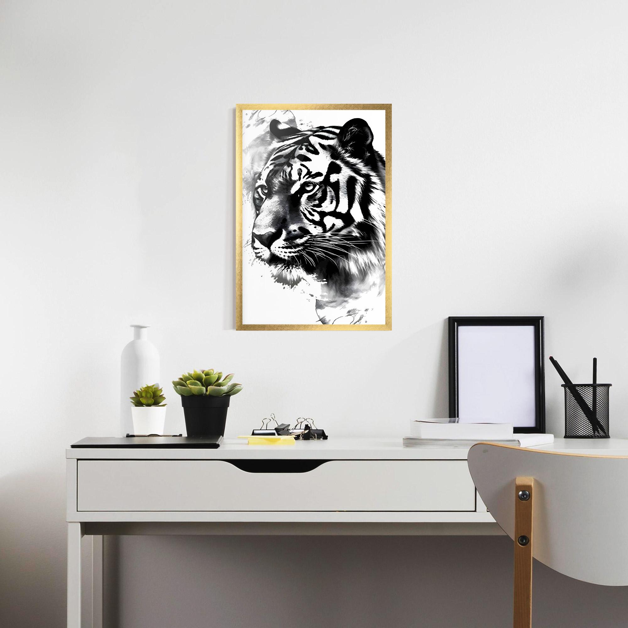 Gerahmte Poster Wonderful Tiger mockup 7