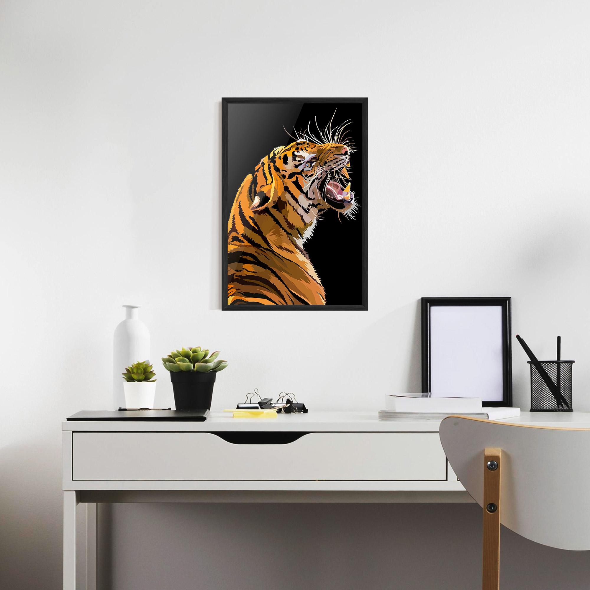Gerahmte Poster Angry Tiger mockup 7