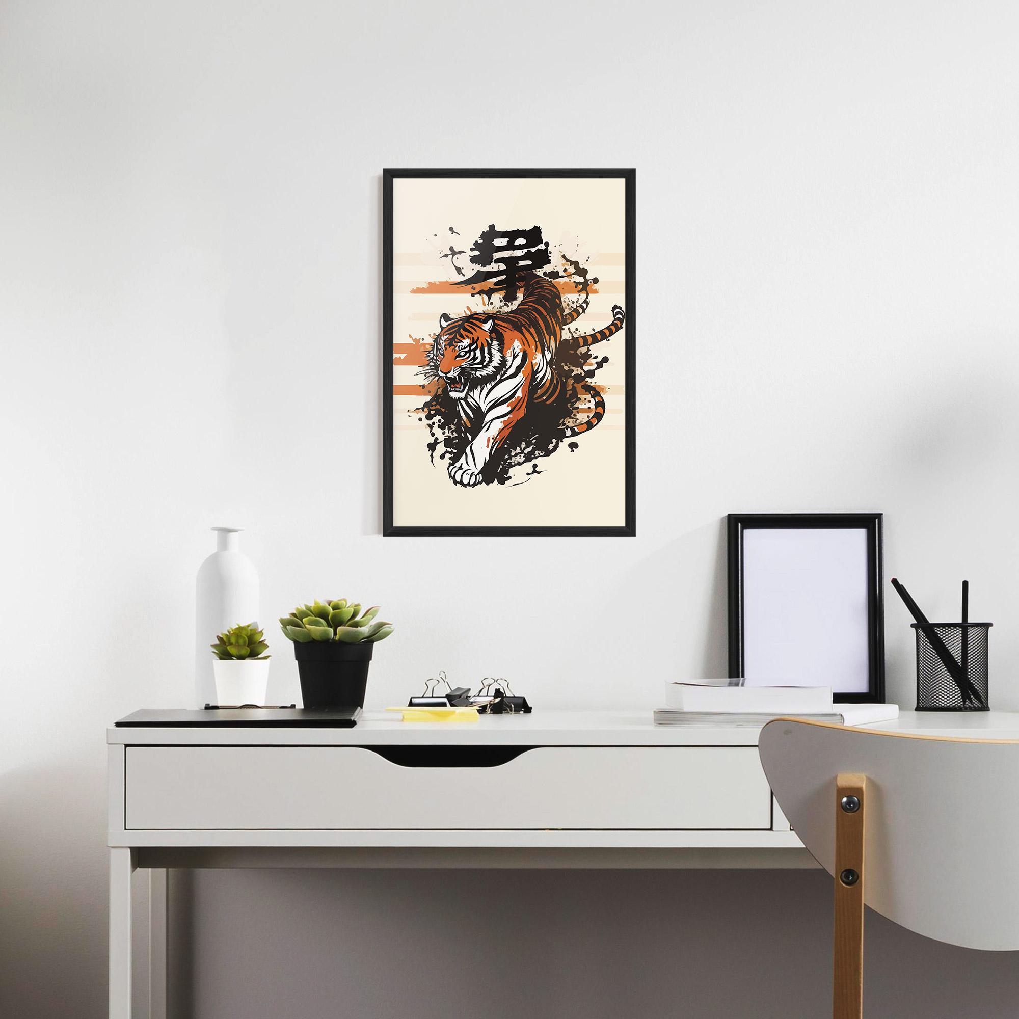 Gerahmte Poster Asiatic Tiger mockup 7