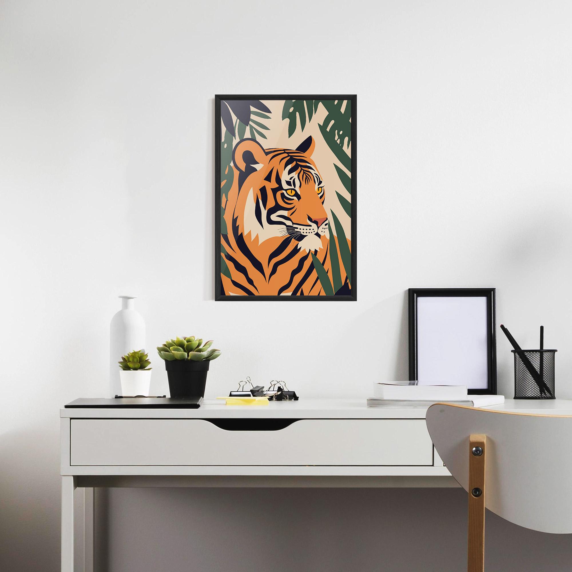 Gerahmte Poster Cartoon Style Tiger mockup 7