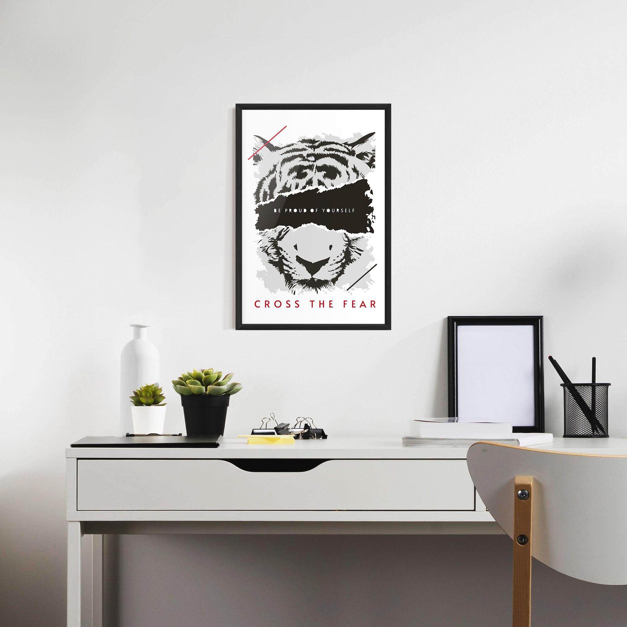 Gerahmte Poster Cross The Fear mockup 7