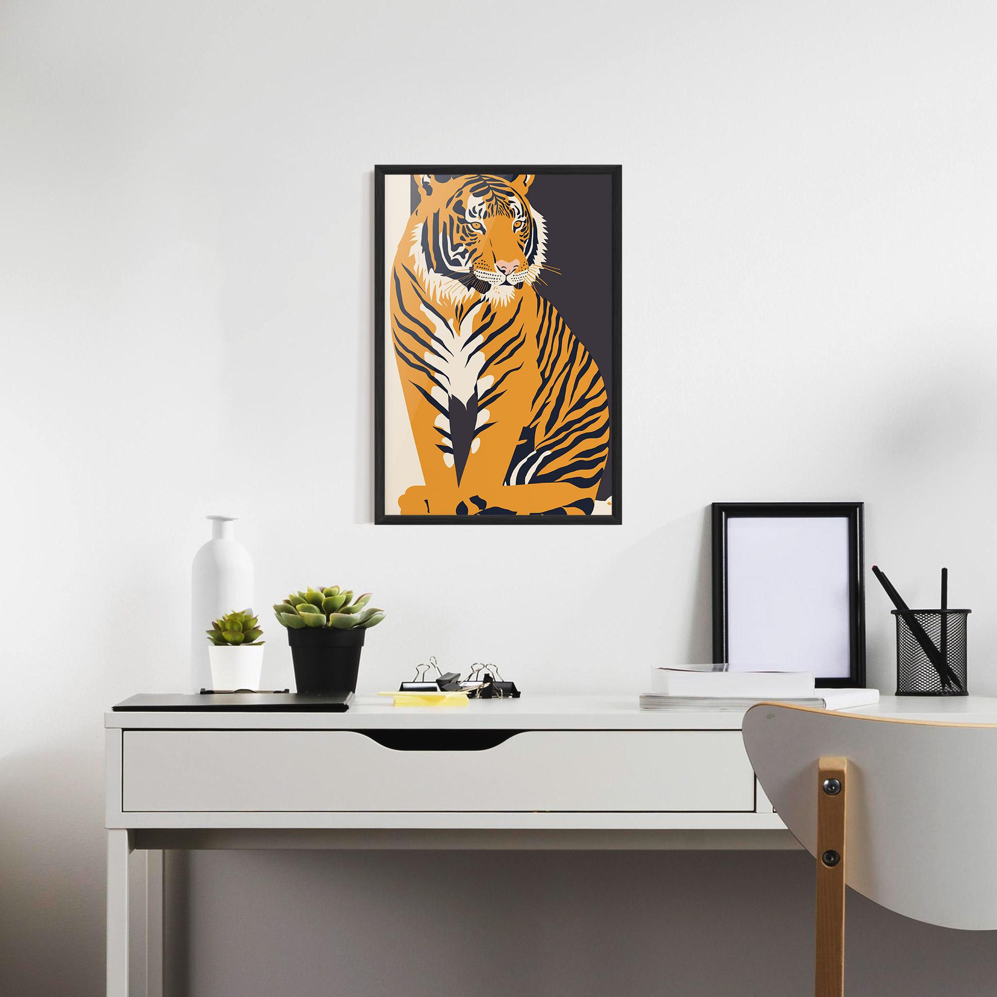 Gerahmte Poster Orange Tiger mockup 7