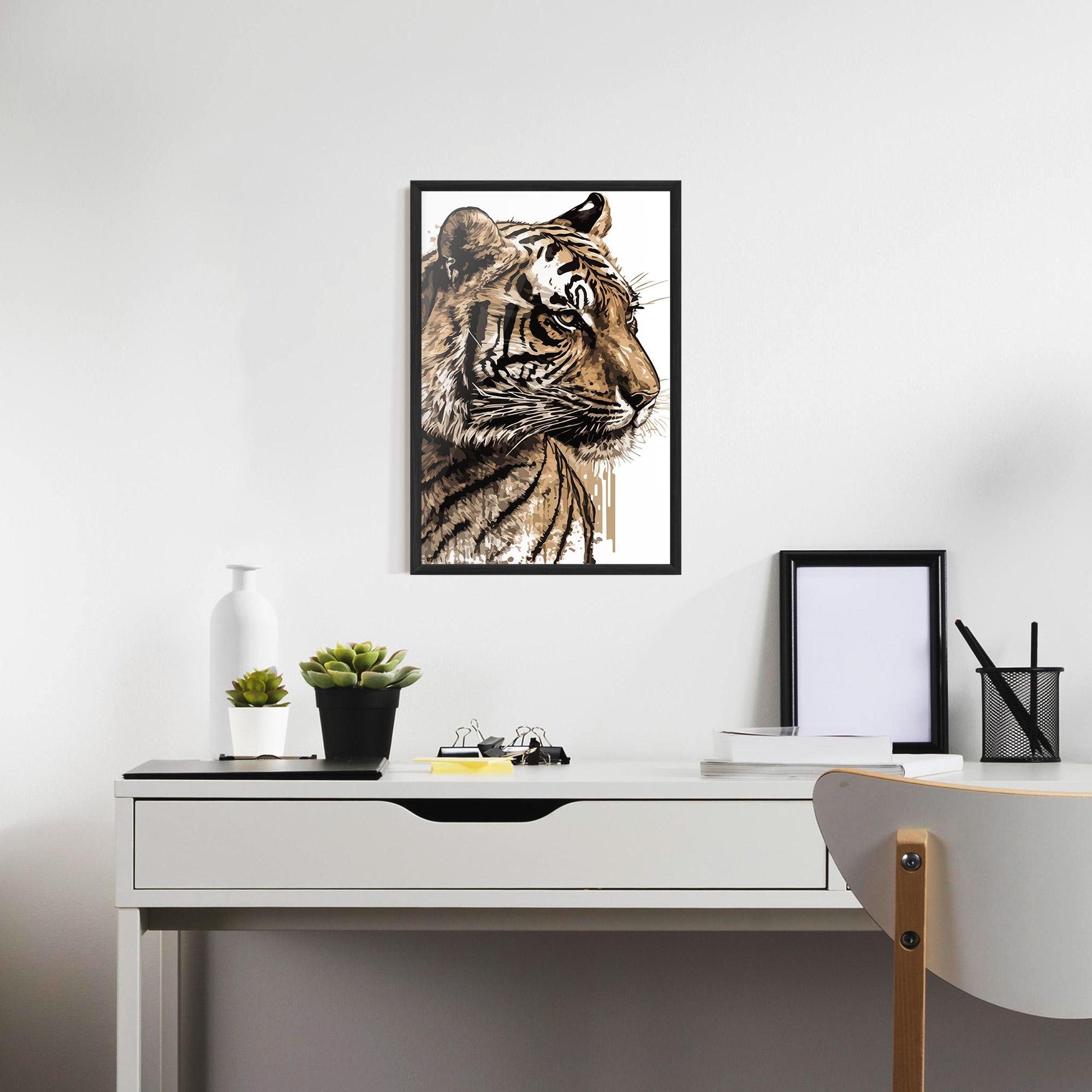 Gerahmte Poster Pretty Tiger Art mockup 7