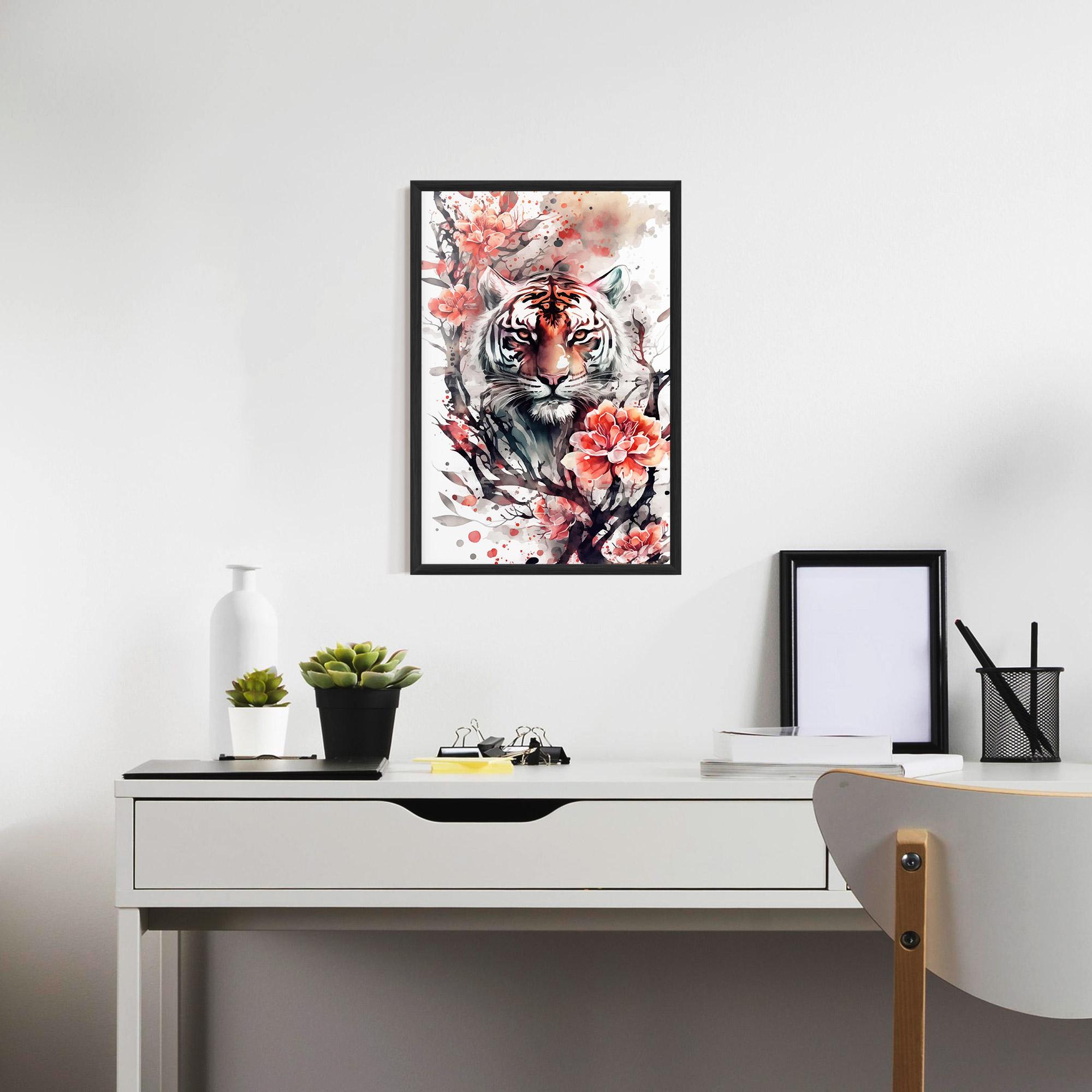 Gerahmte Poster Red Tiger mockup 7