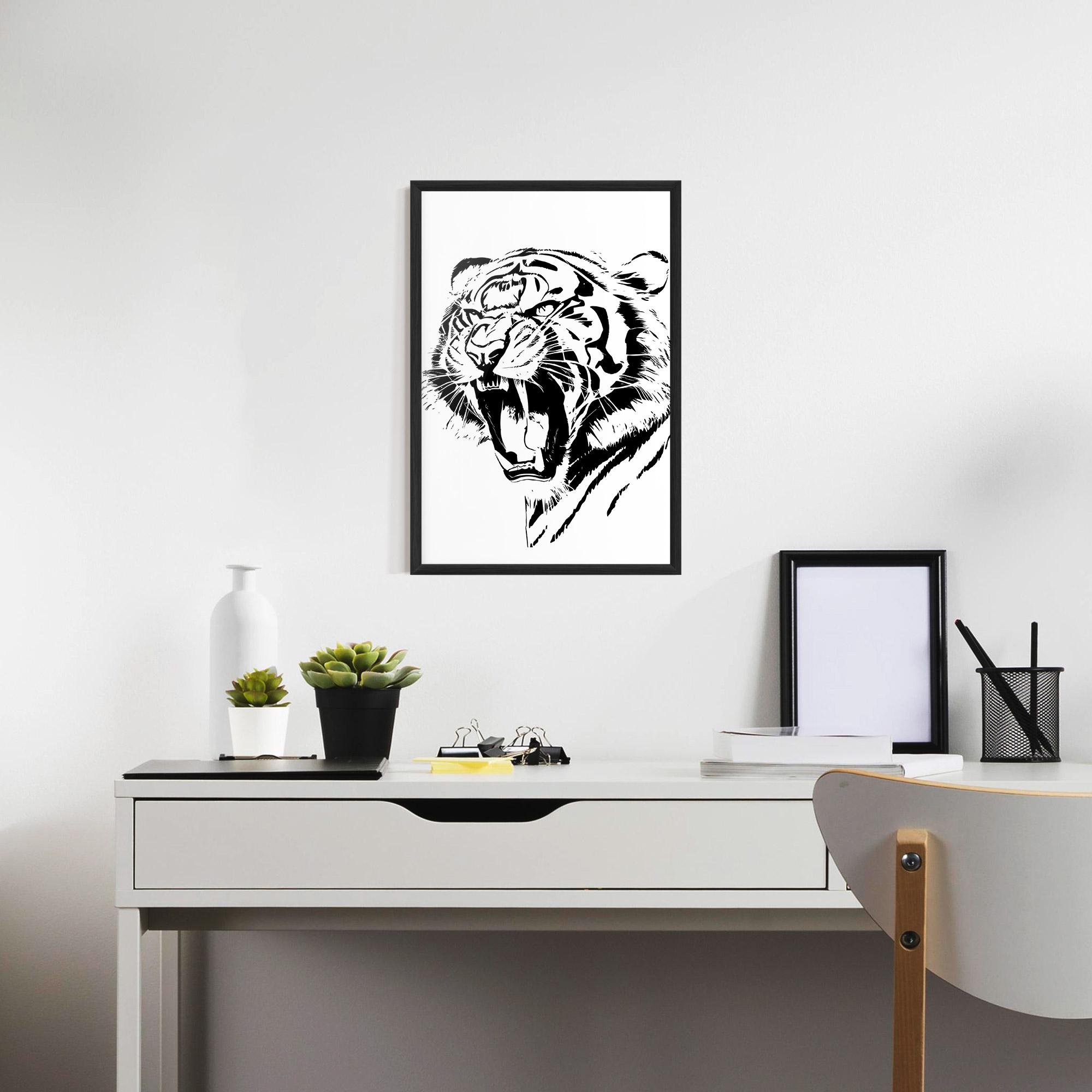 Gerahmte Poster Roaring Tiger mockup 7