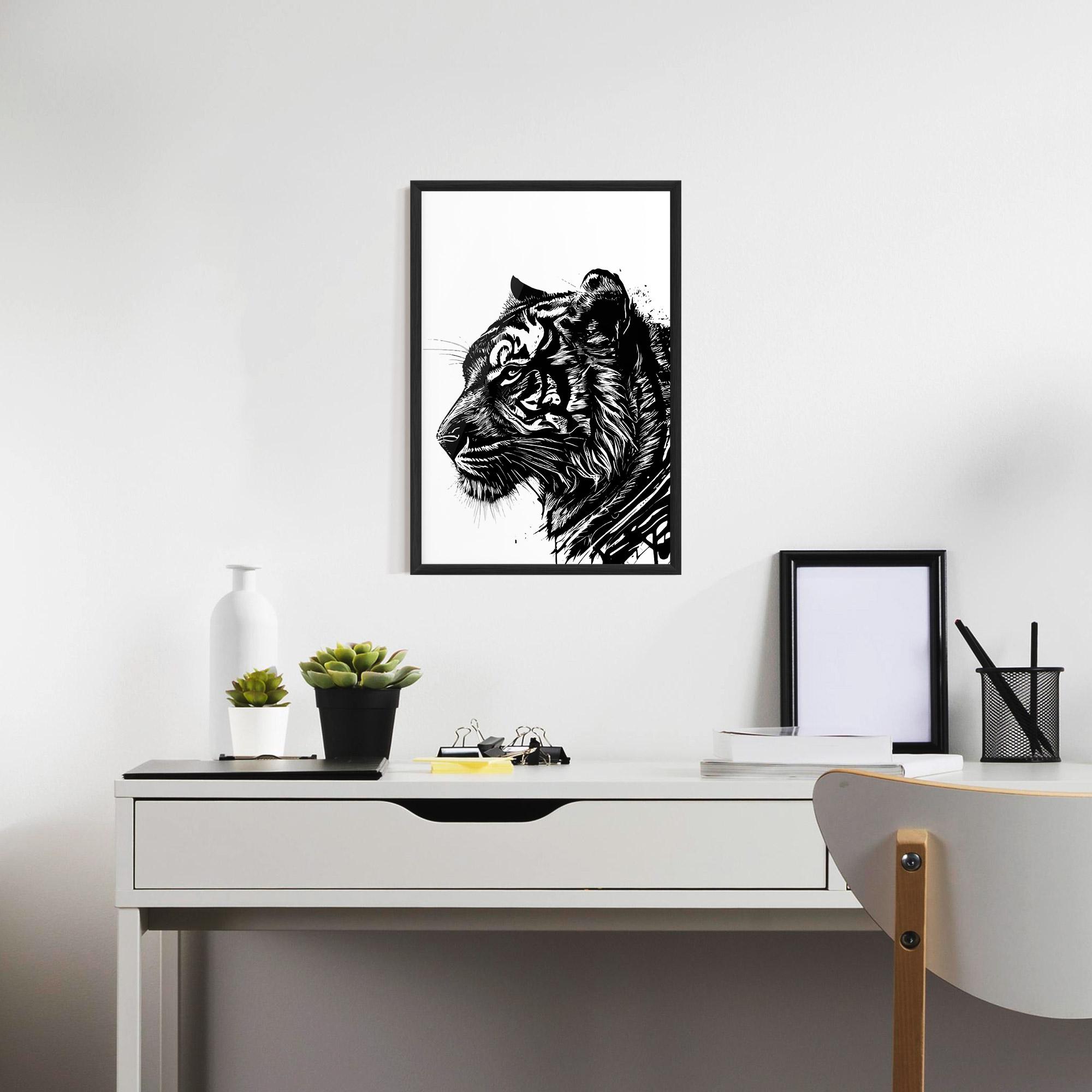 Gerahmte Poster Tiger Profile mockup 7