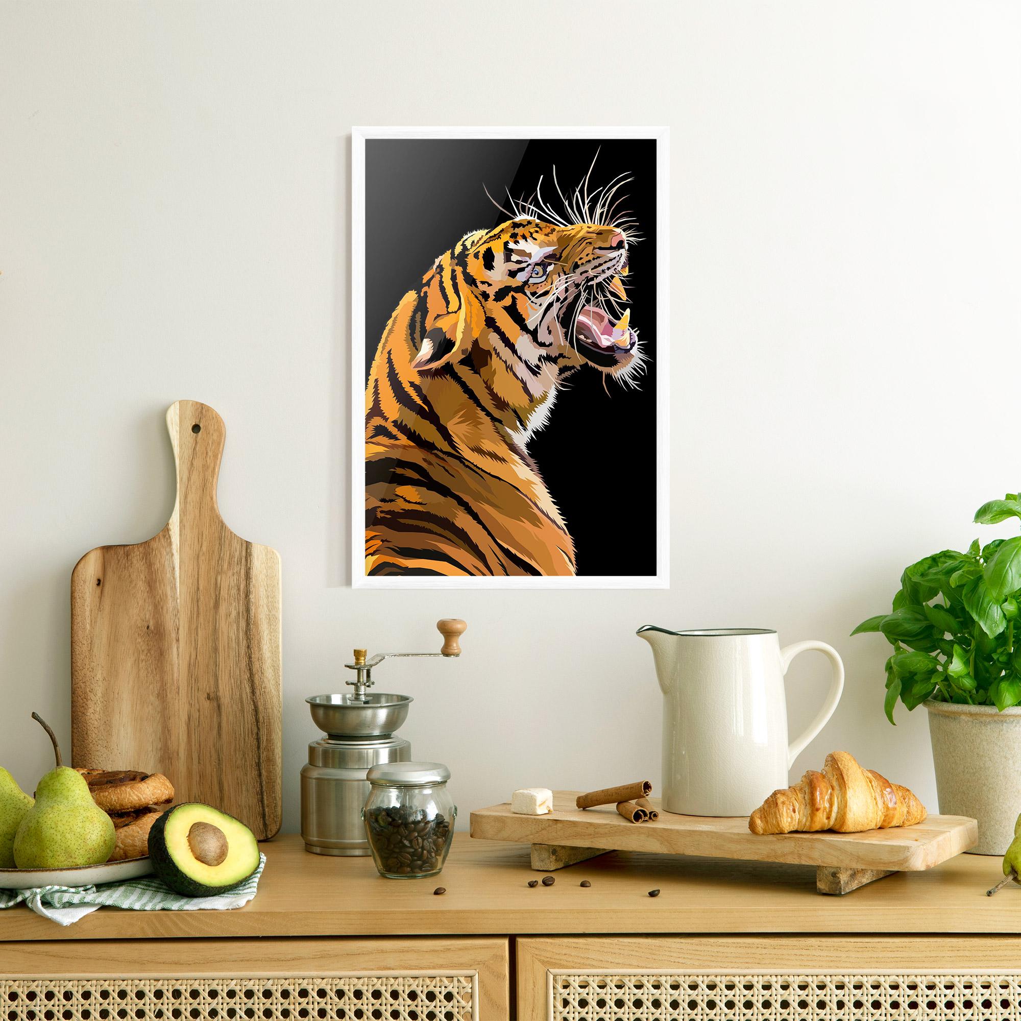 Gerahmte Poster Angry Tiger mockup 8