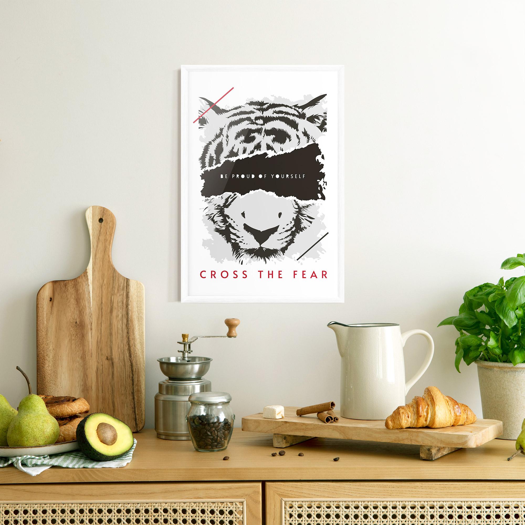 Gerahmte Poster Cross The Fear mockup 8