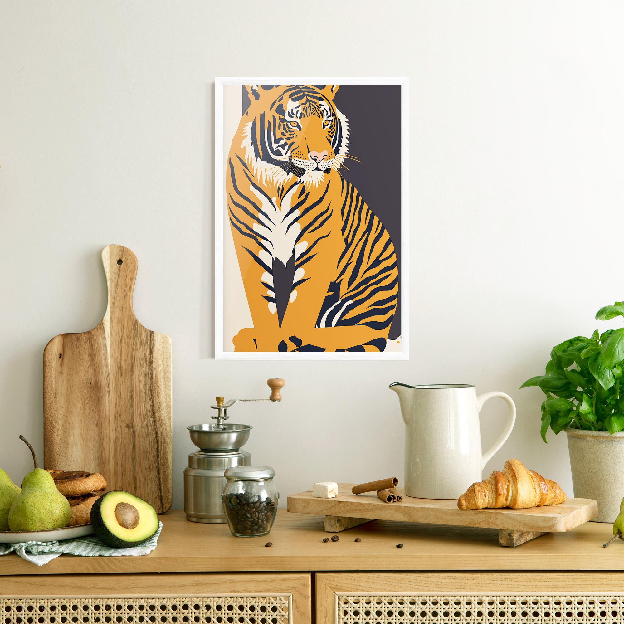 Gerahmte Poster Orange Tiger mockup 8