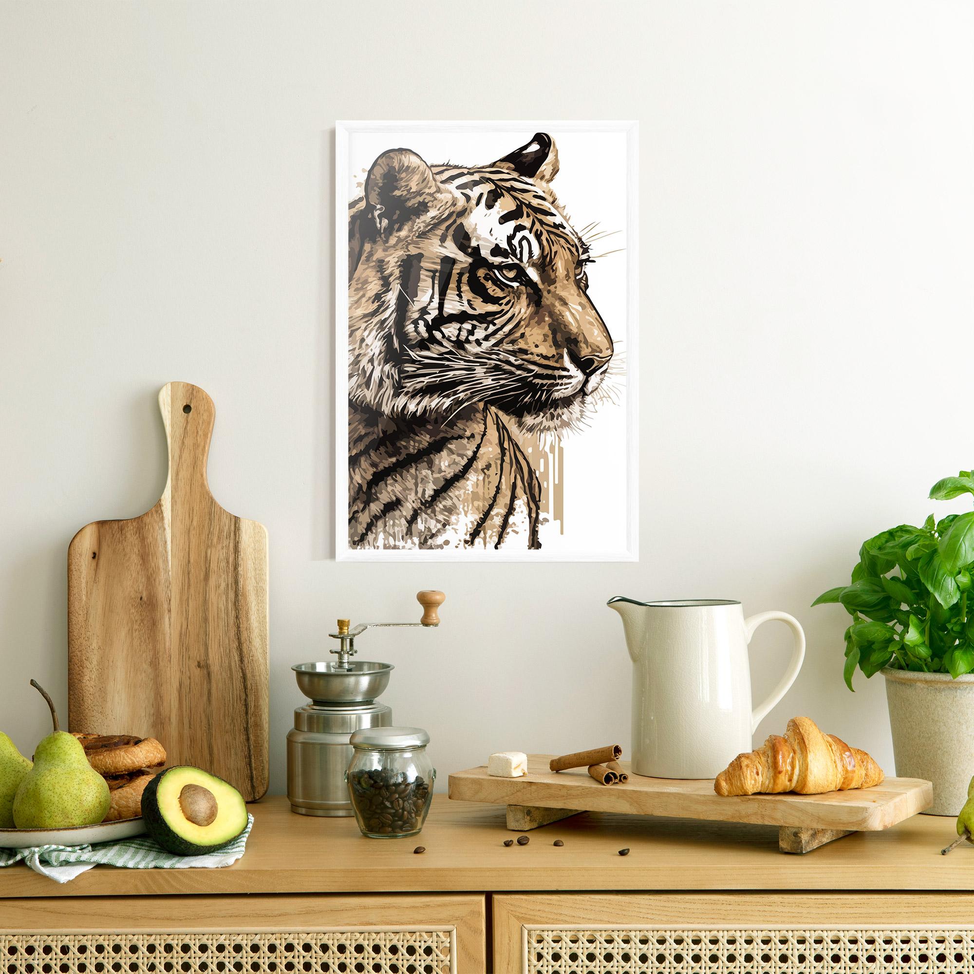 Gerahmte Poster Pretty Tiger Art mockup 8