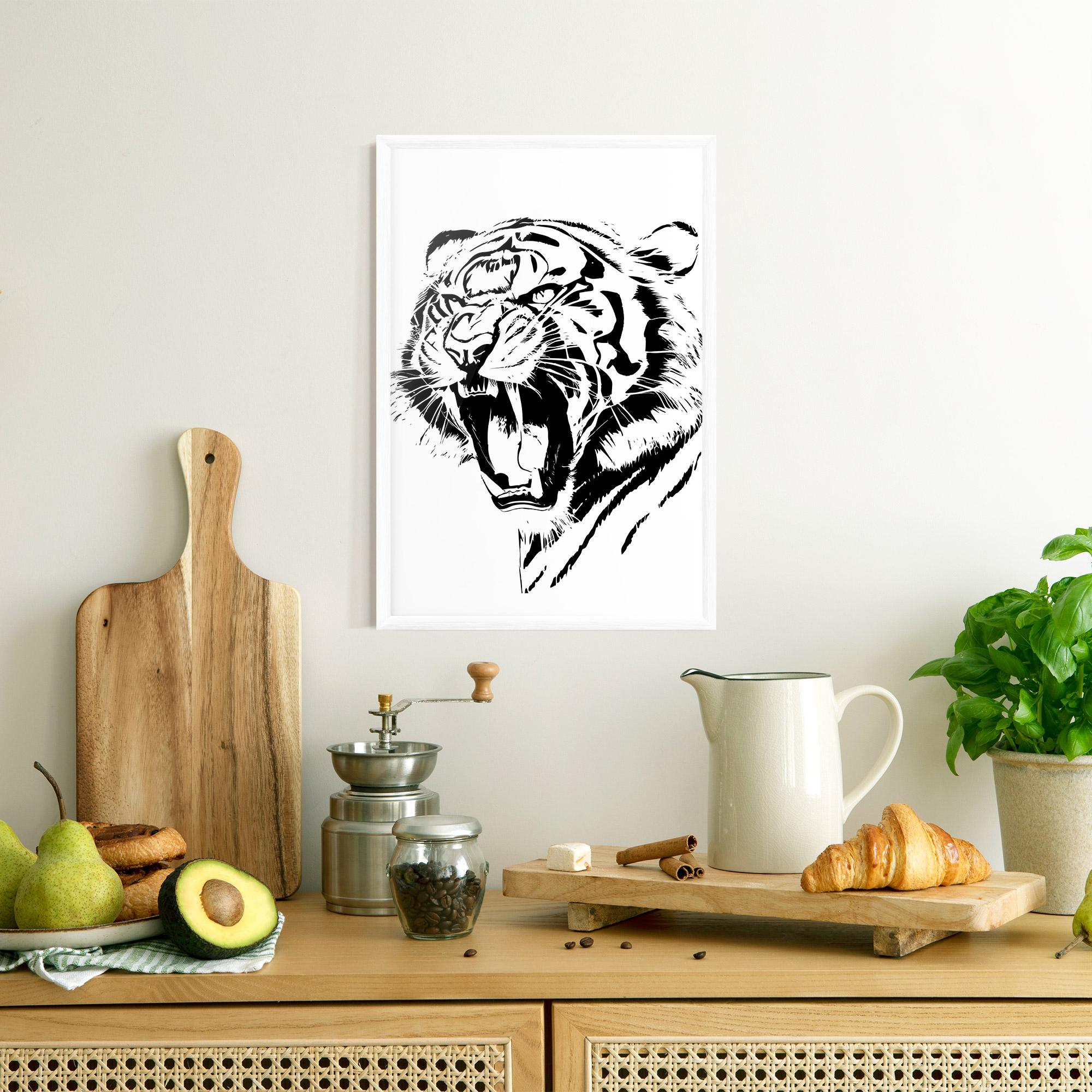 Gerahmte Poster Roaring Tiger mockup 8