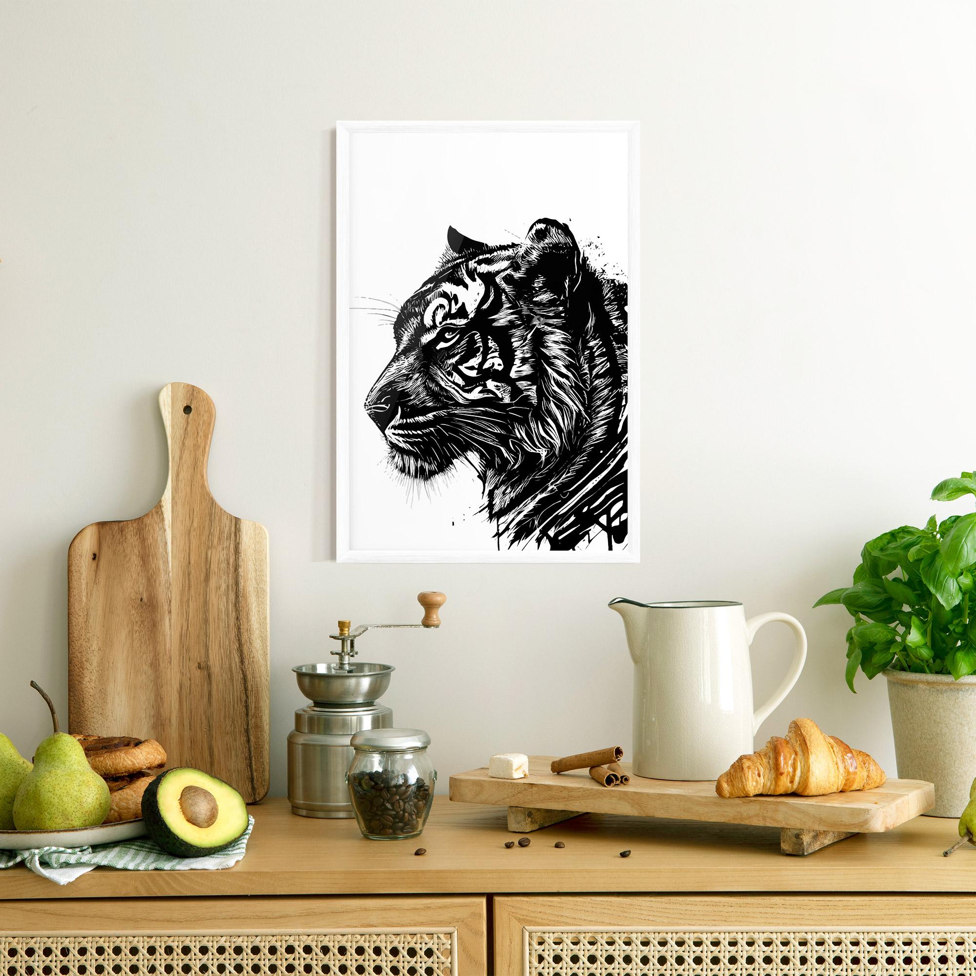 Gerahmte Poster Tiger Profile mockup 8
