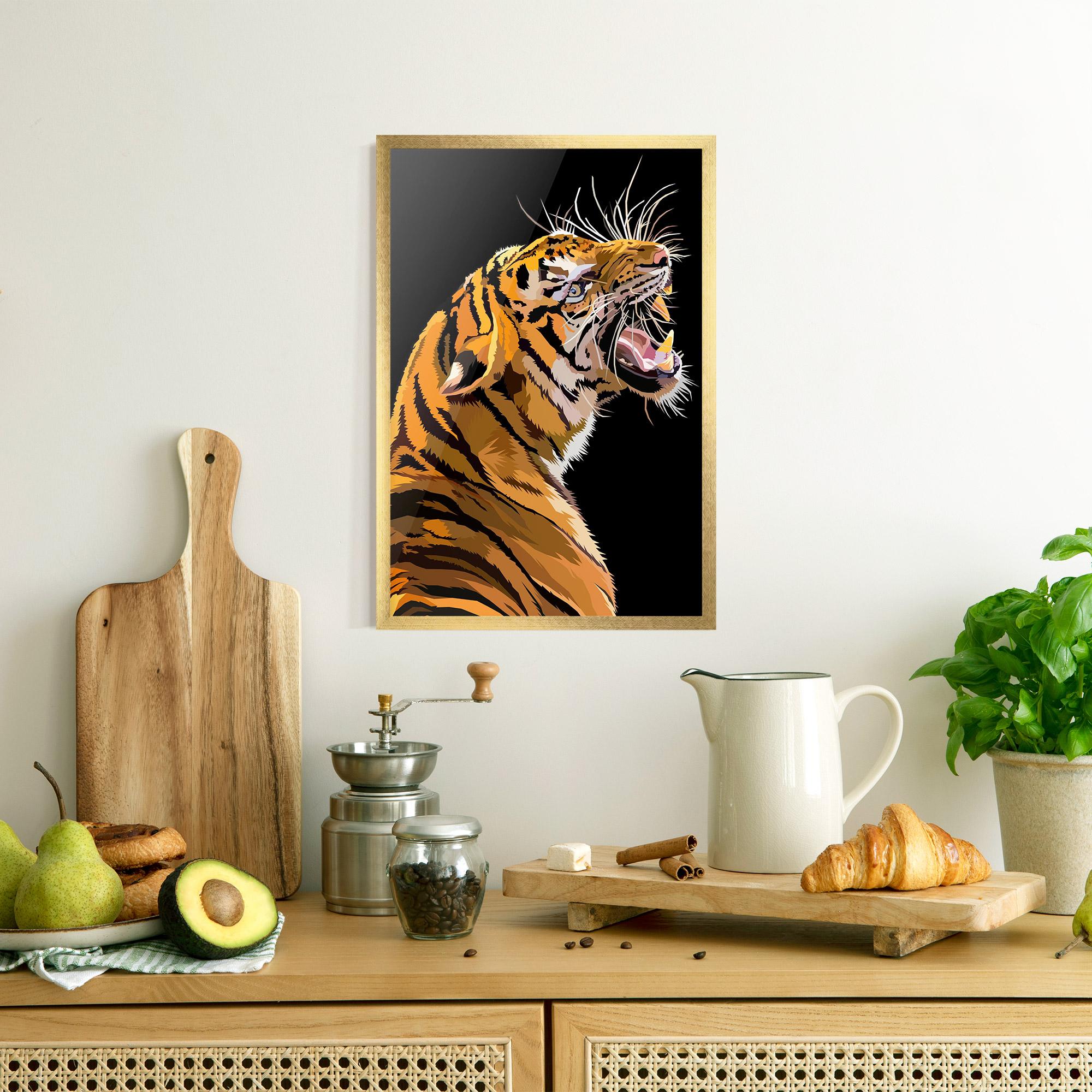 Gerahmte Poster Angry Tiger mockup 8