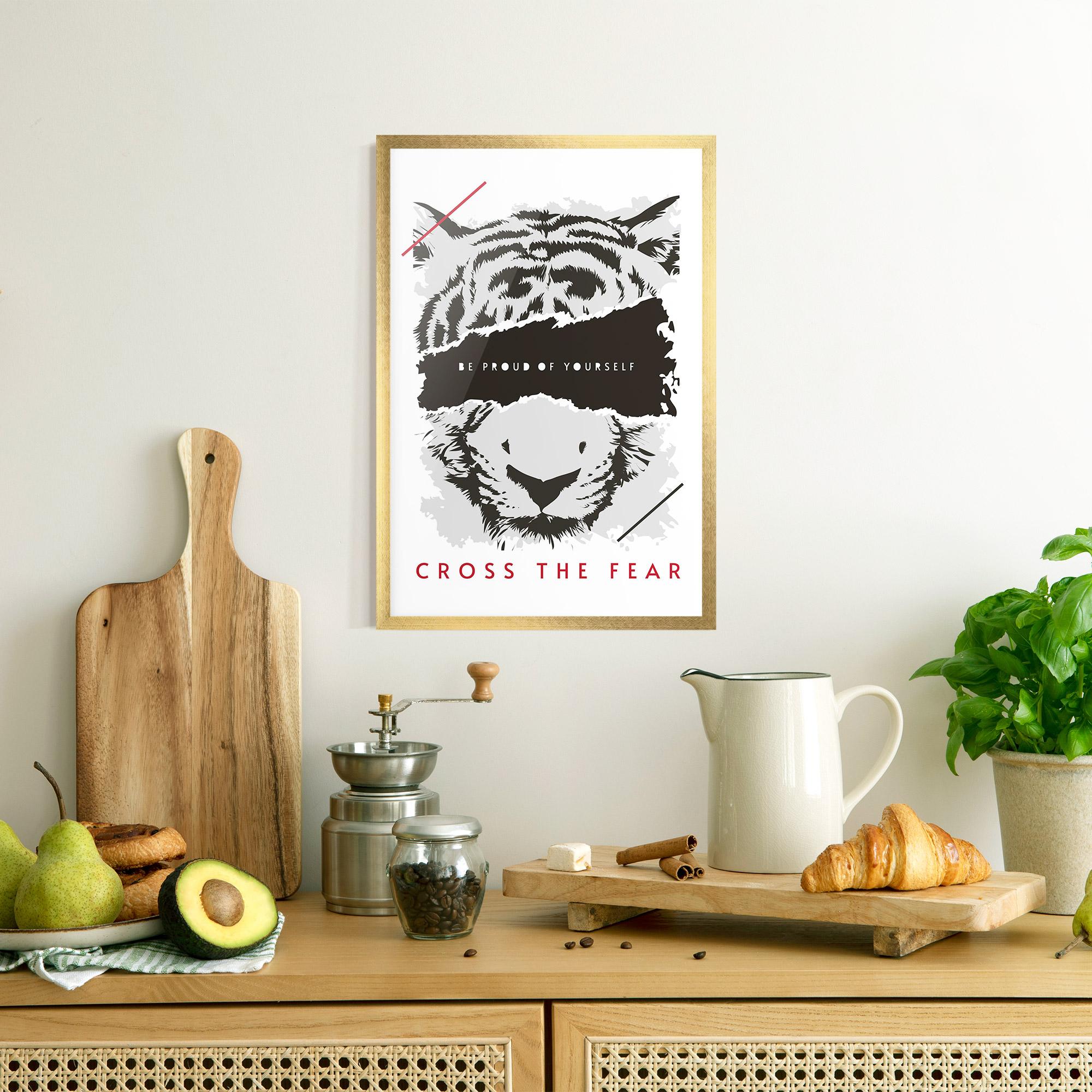 Gerahmte Poster Cross The Fear mockup 8