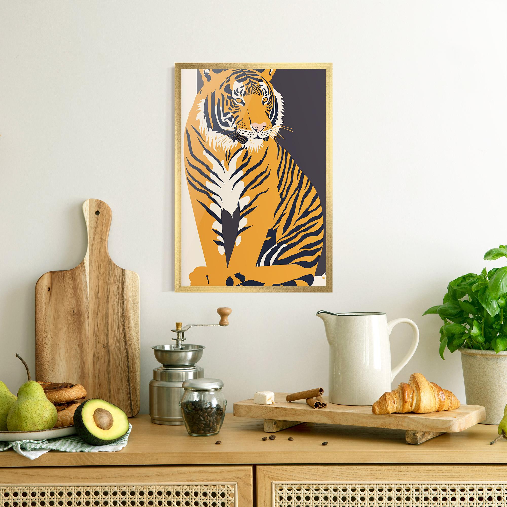 Gerahmte Poster Orange Tiger mockup 8