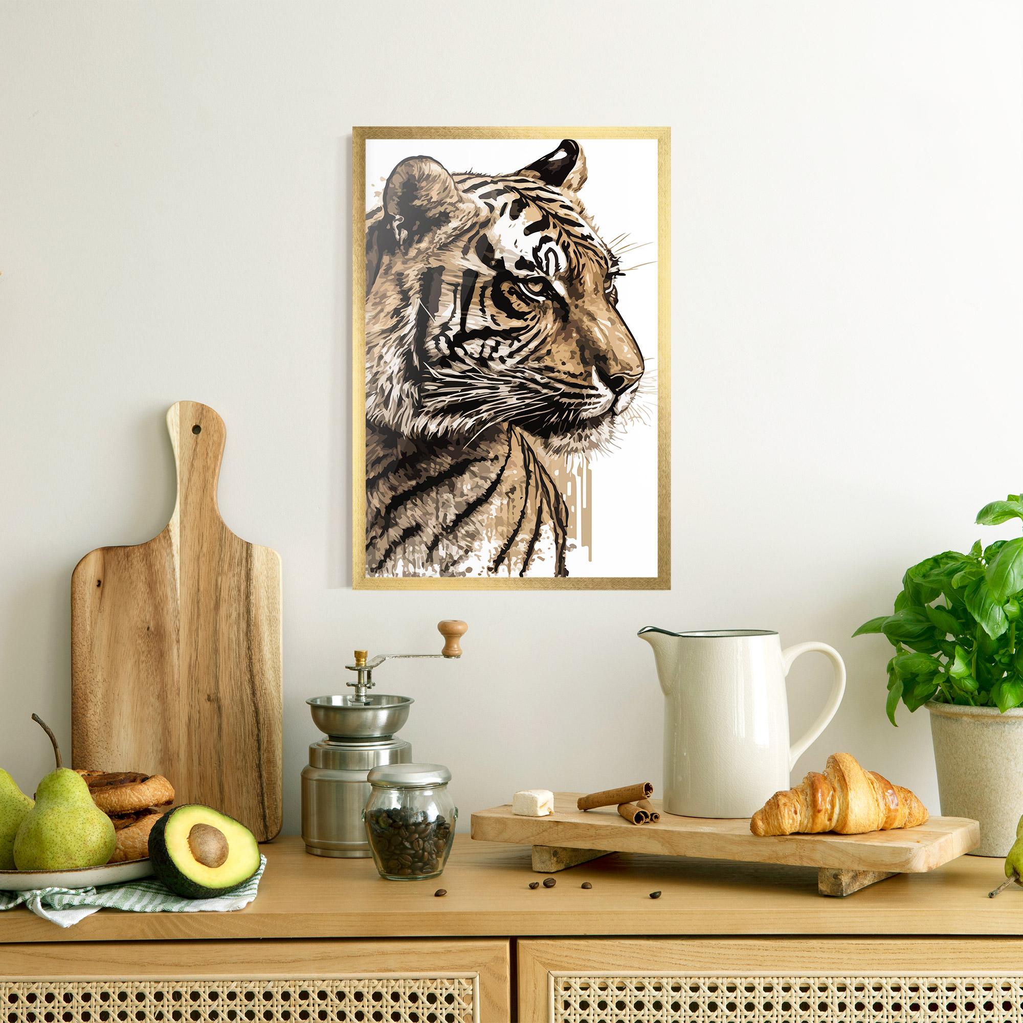 Gerahmte Poster Pretty Tiger Art mockup 8