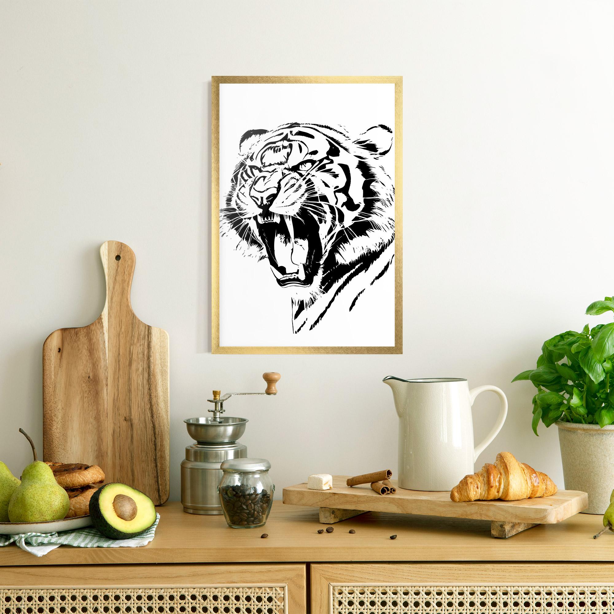 Gerahmte Poster Roaring Tiger mockup 8