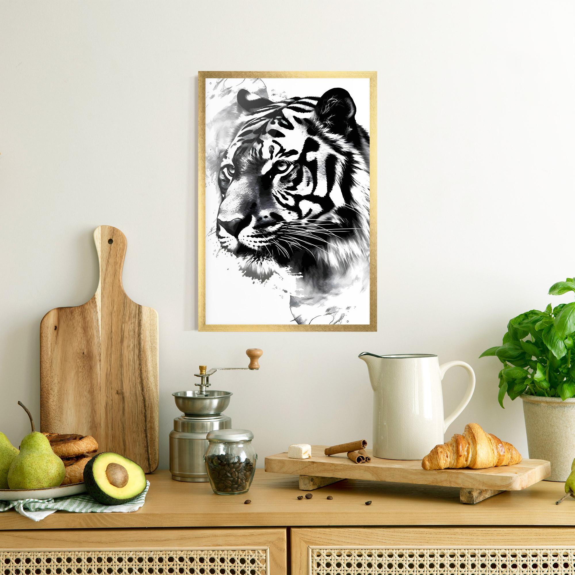 Gerahmte Poster Wonderful Tiger mockup 8