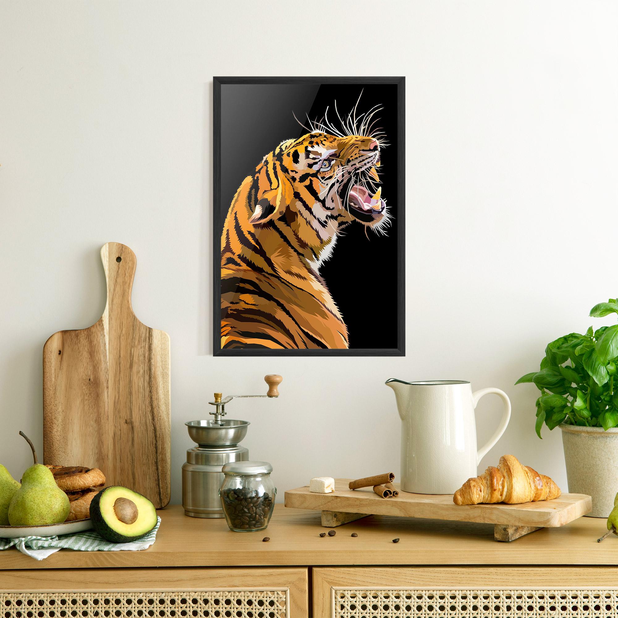 Gerahmte Poster Angry Tiger mockup 8