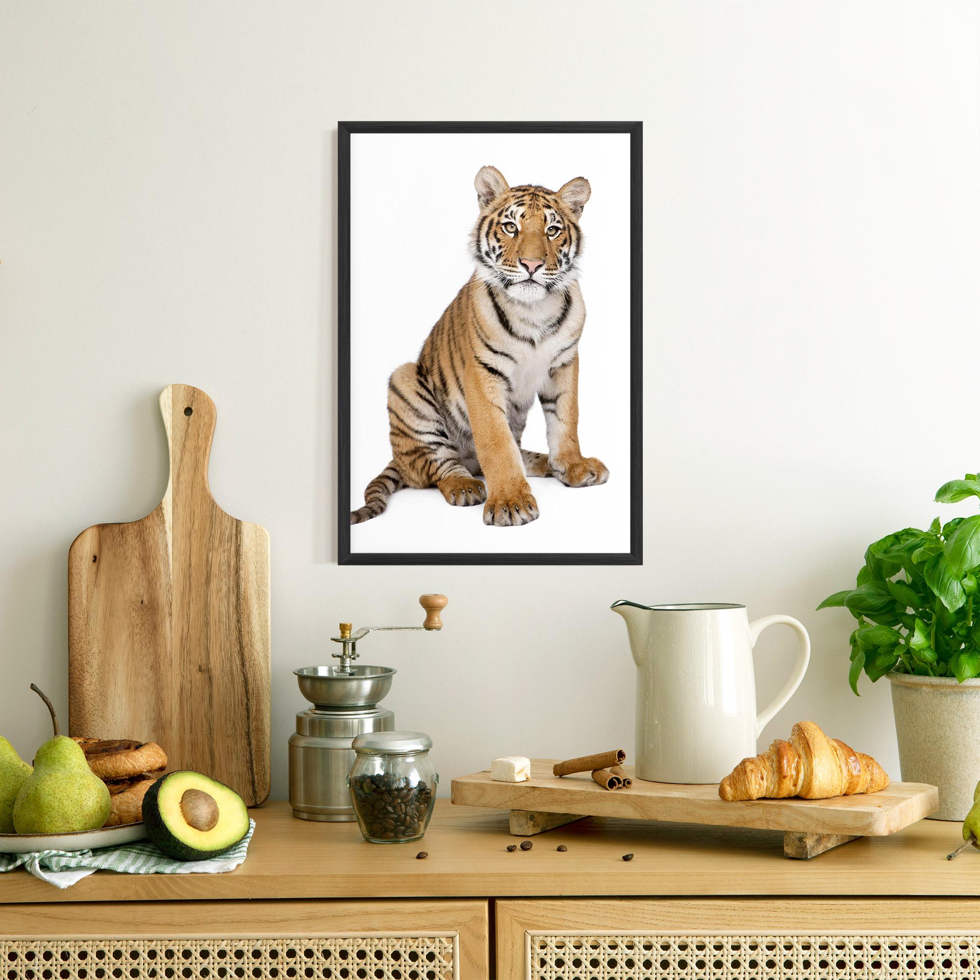 Gerahmte Poster Baby Tiger mockup 8