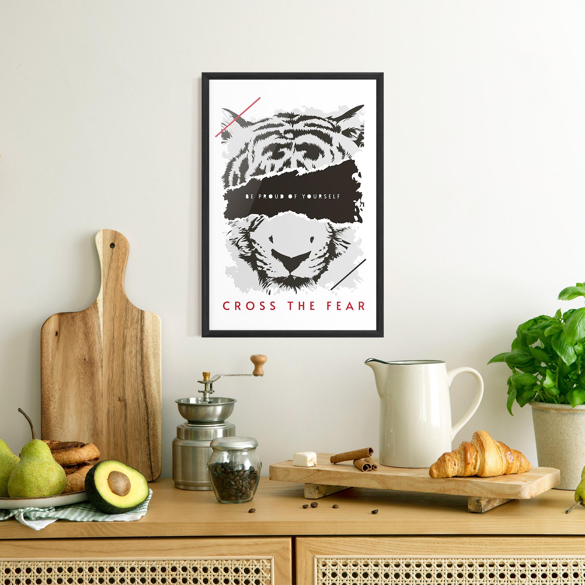 Gerahmte Poster Cross The Fear mockup 8