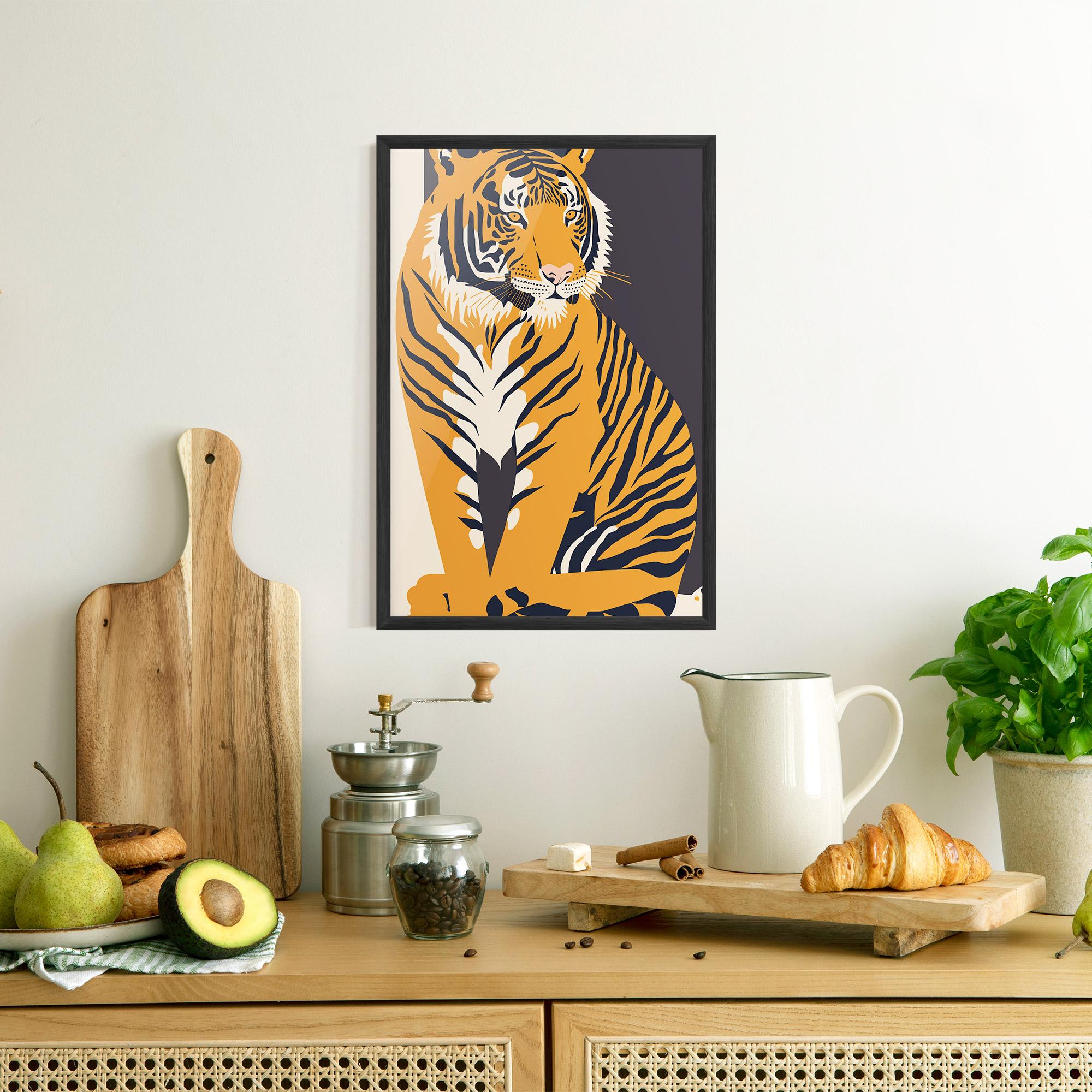 Gerahmte Poster Orange Tiger mockup 8