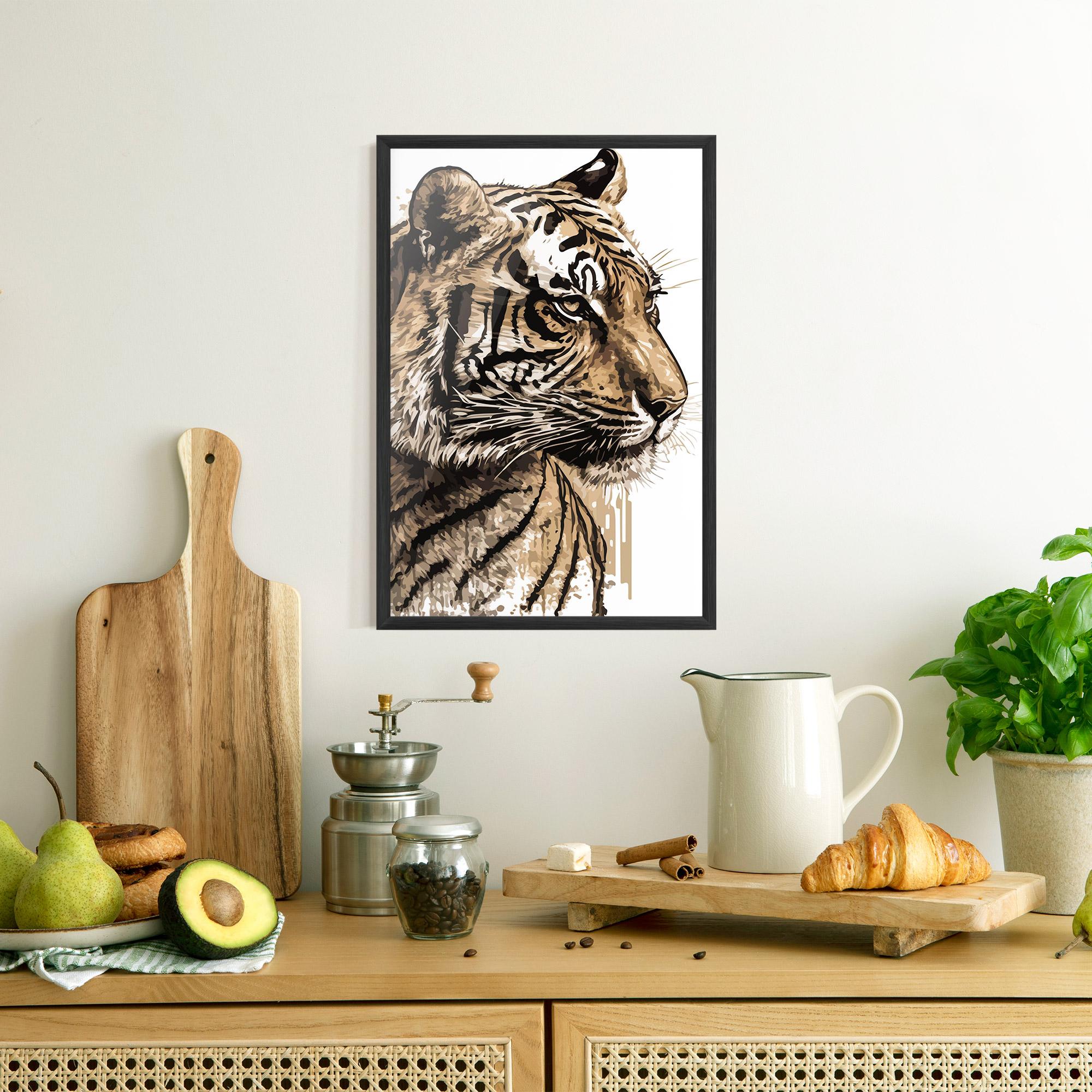 Gerahmte Poster Pretty Tiger Art mockup 8