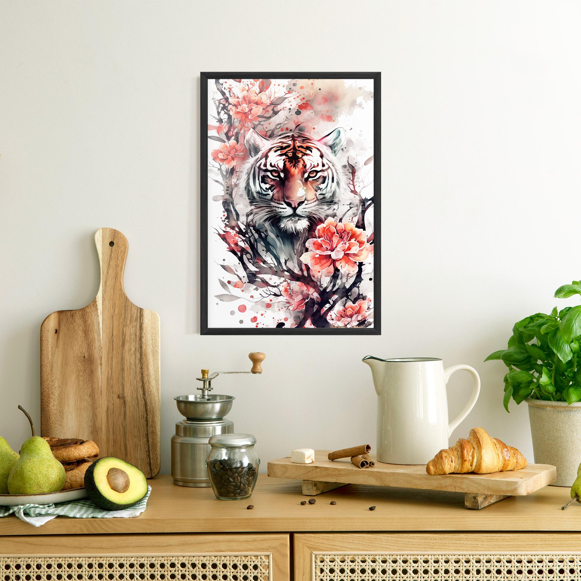Gerahmte Poster Red Tiger mockup 8