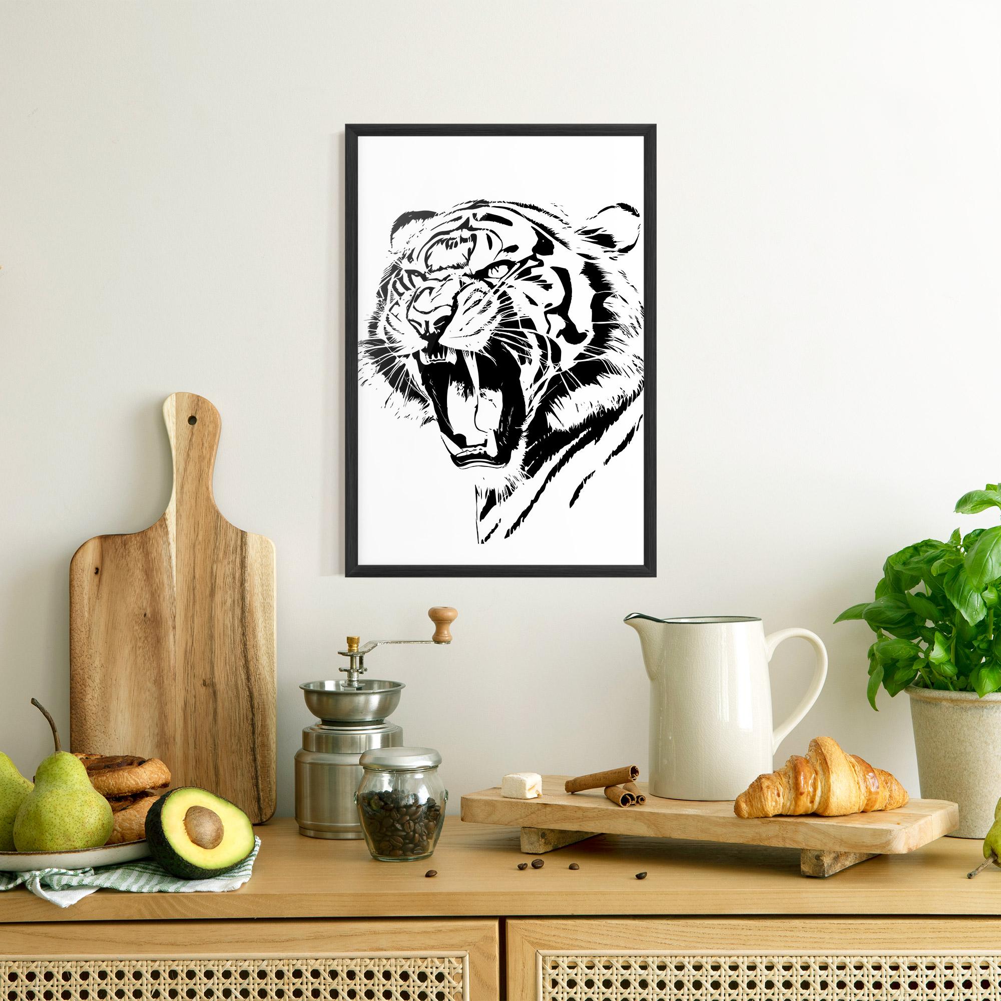 Gerahmte Poster Roaring Tiger mockup 8