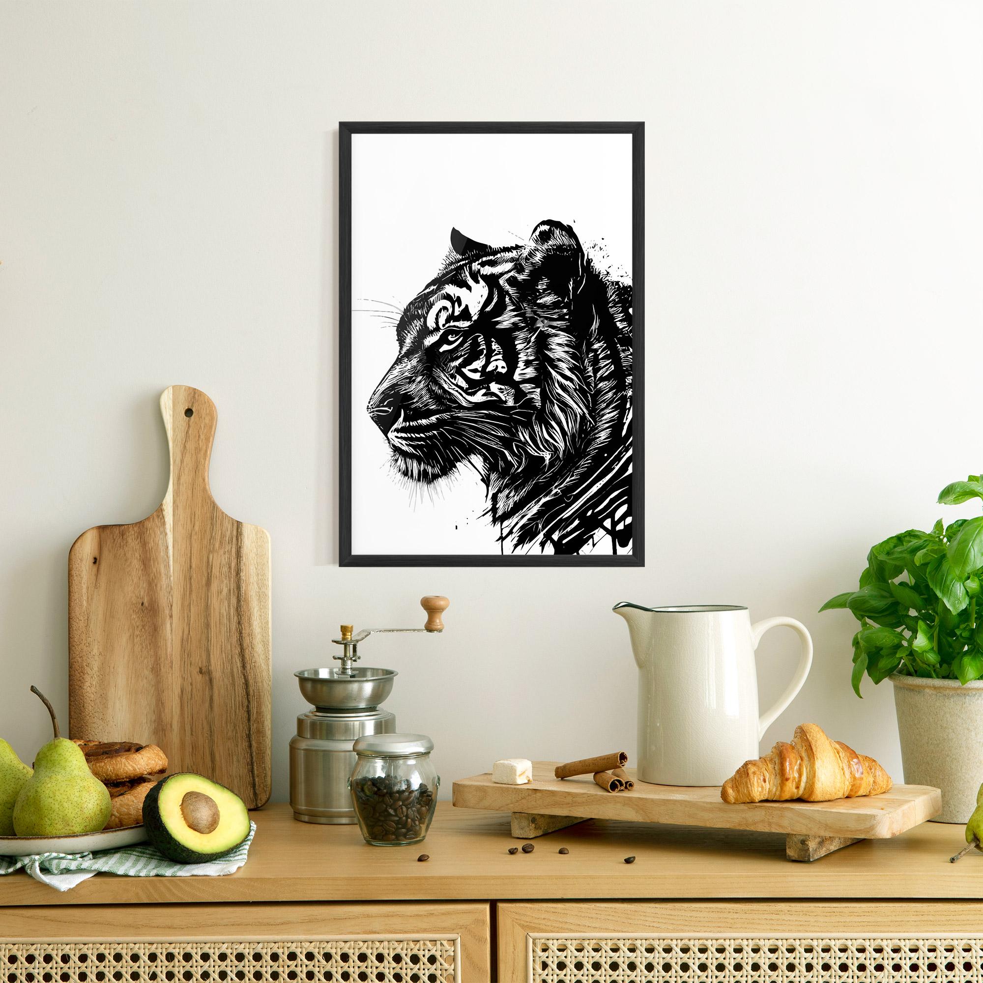 Gerahmte Poster Tiger Profile mockup 8
