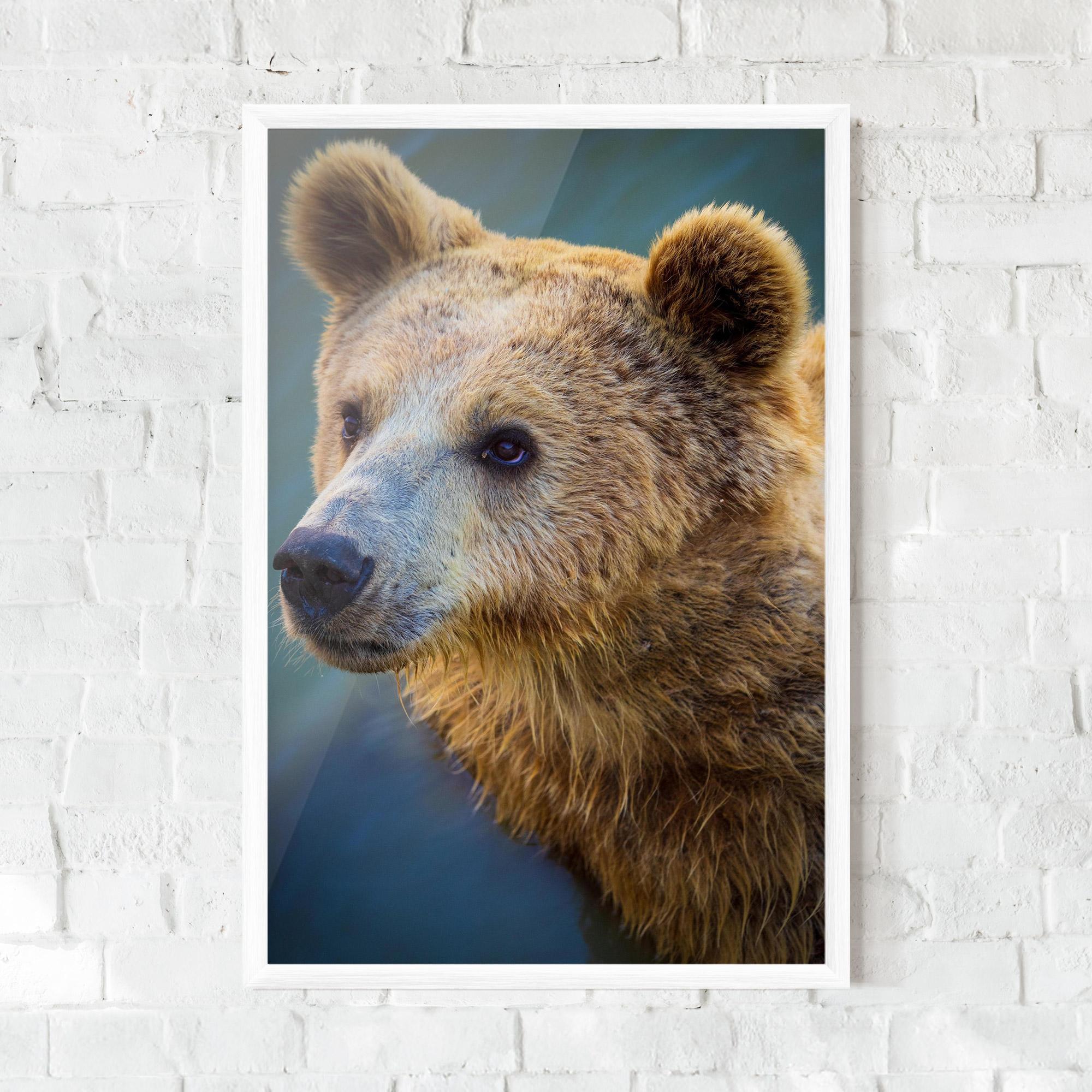 Gerahmte Poster Bear Head mockup 0