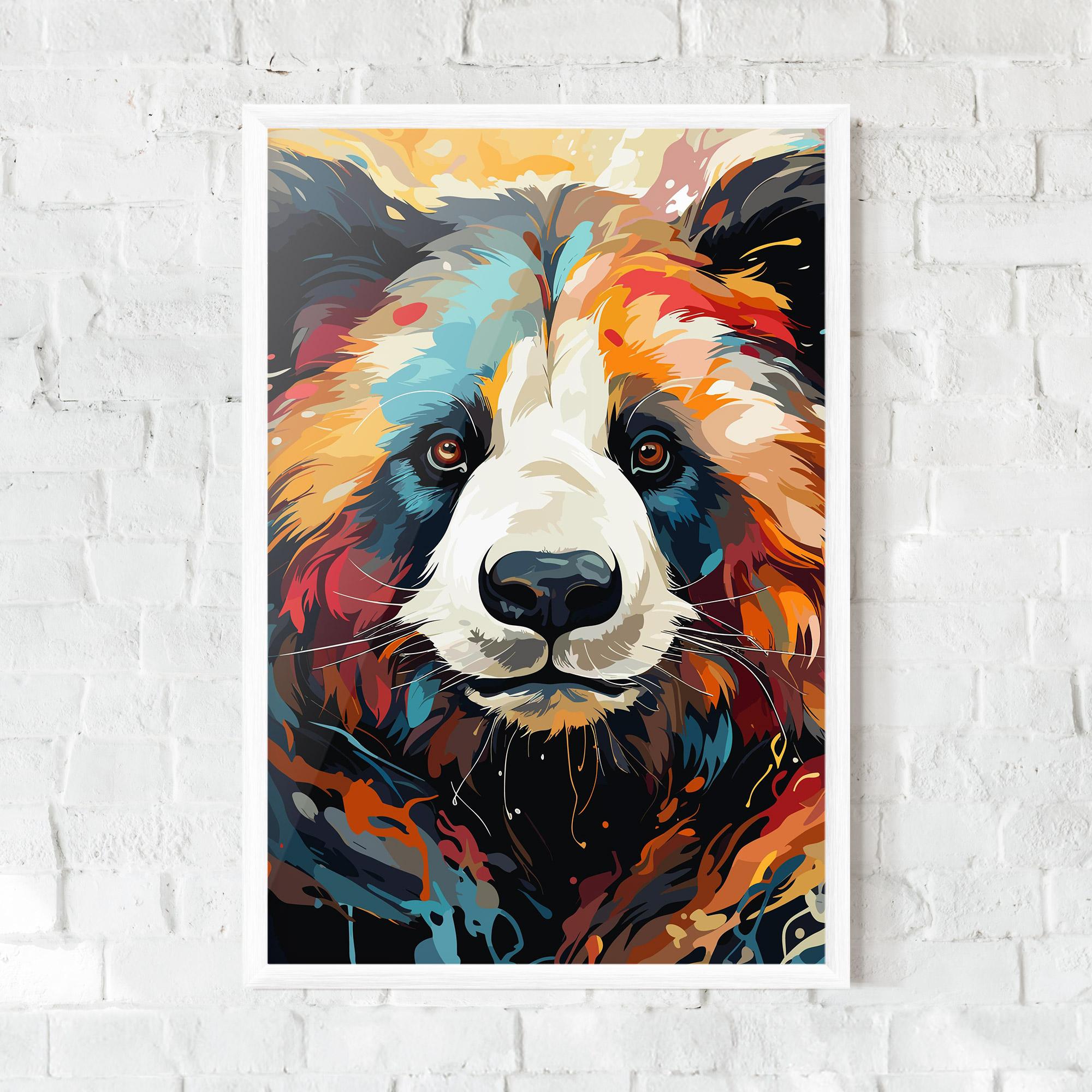 Gerahmte Poster Cream Color Bear mockup 0