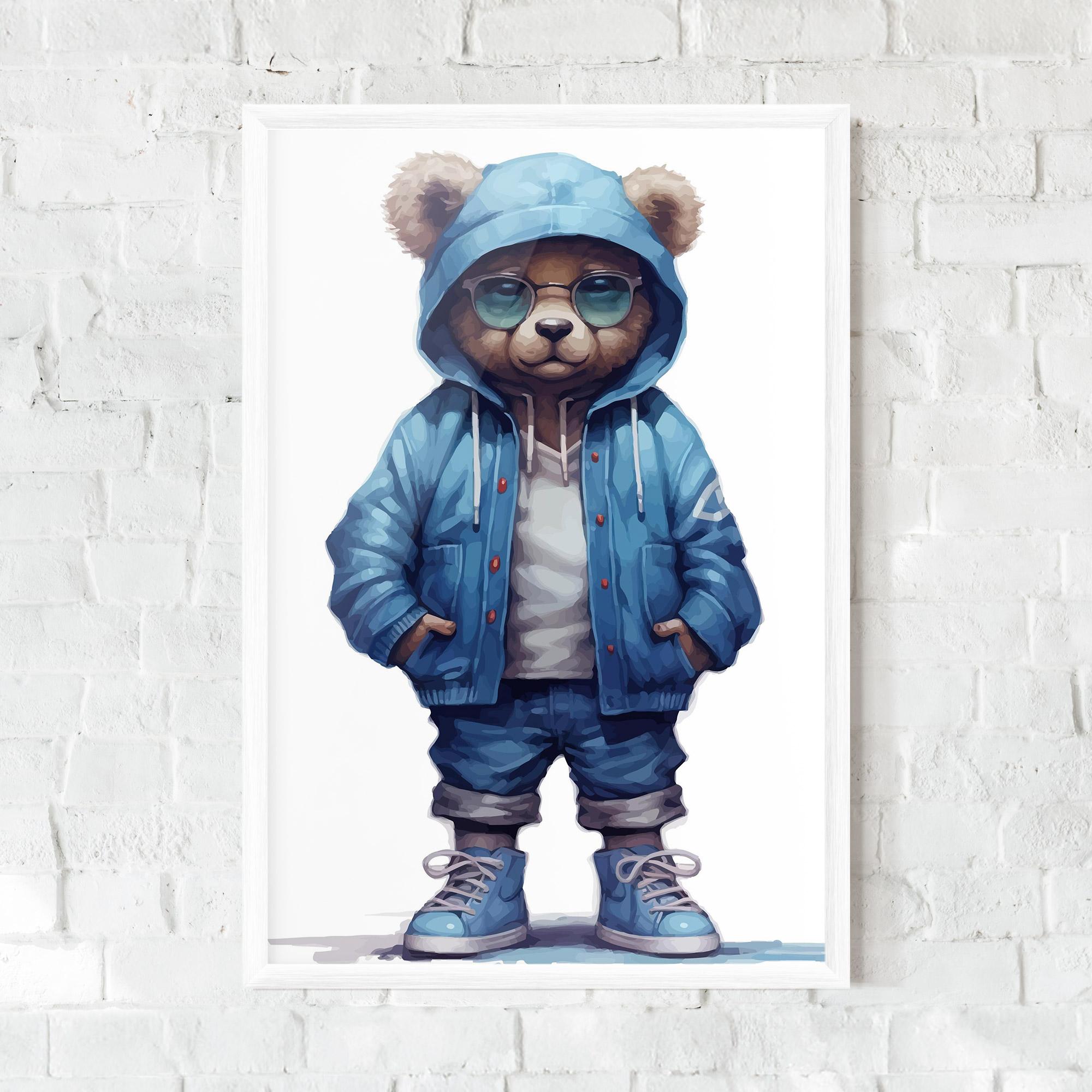 Gerahmte Poster Glasses Bear mockup 0