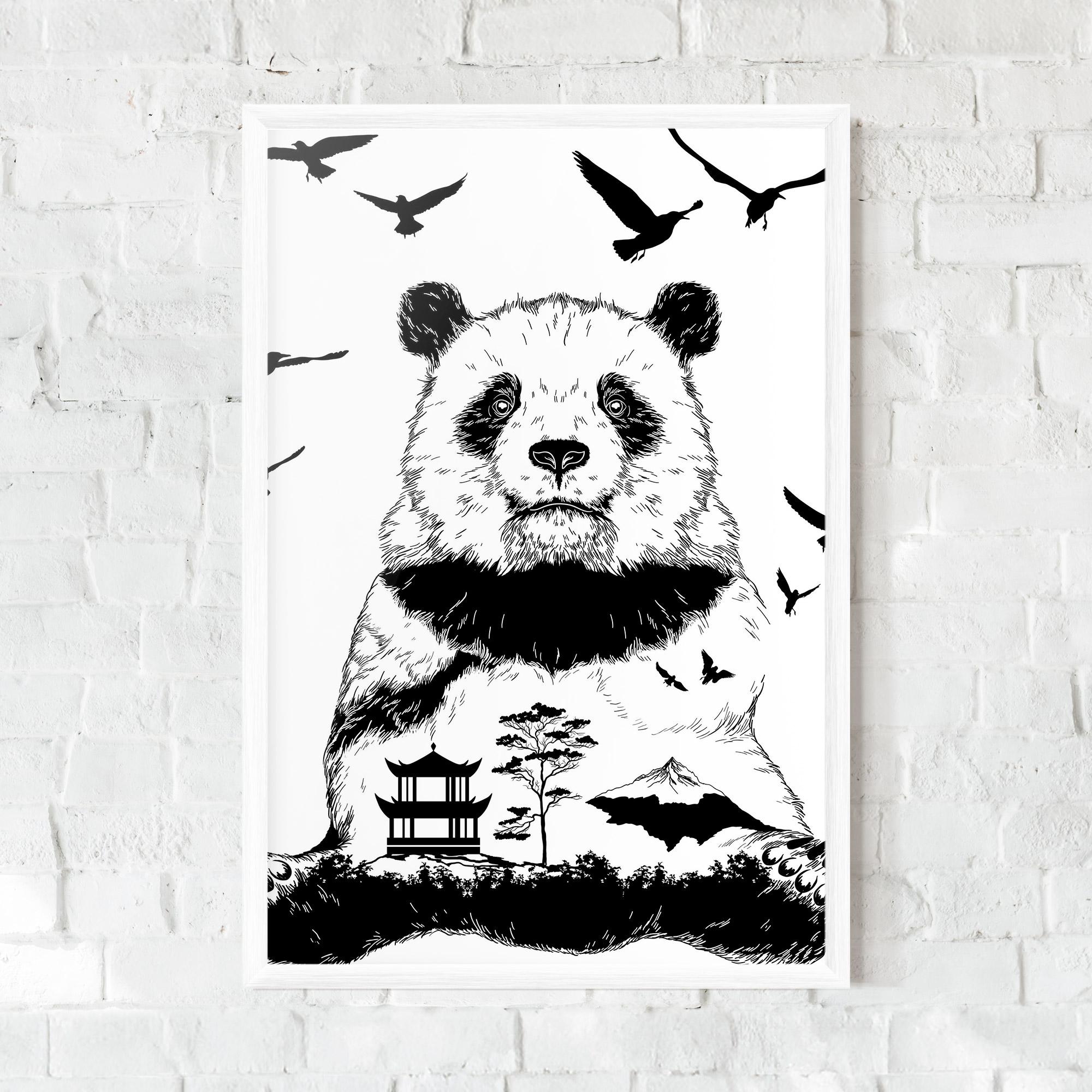 Gerahmte Poster Panda Bear mockup 0