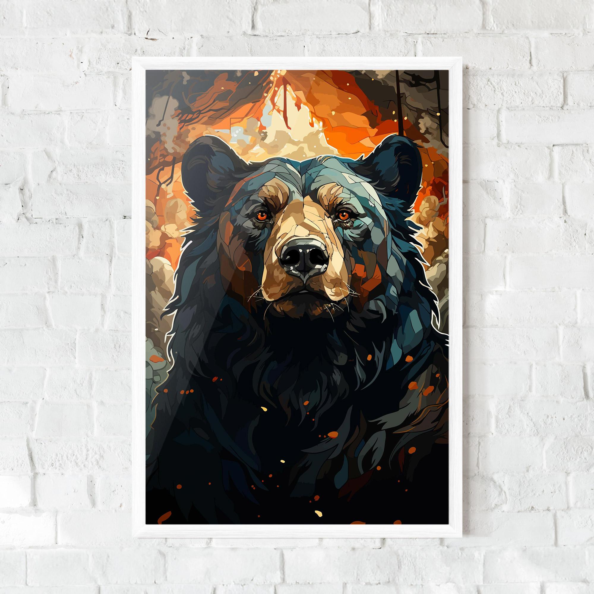Gerahmte Poster Pretty Bear Art mockup 0