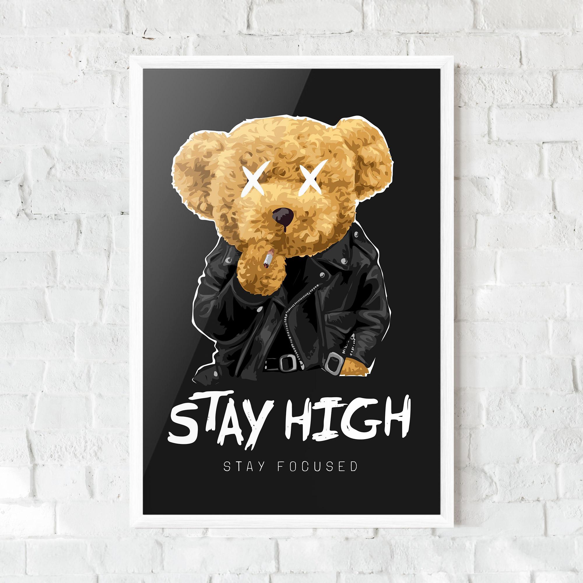 Gerahmte Poster Stay High mockup 0